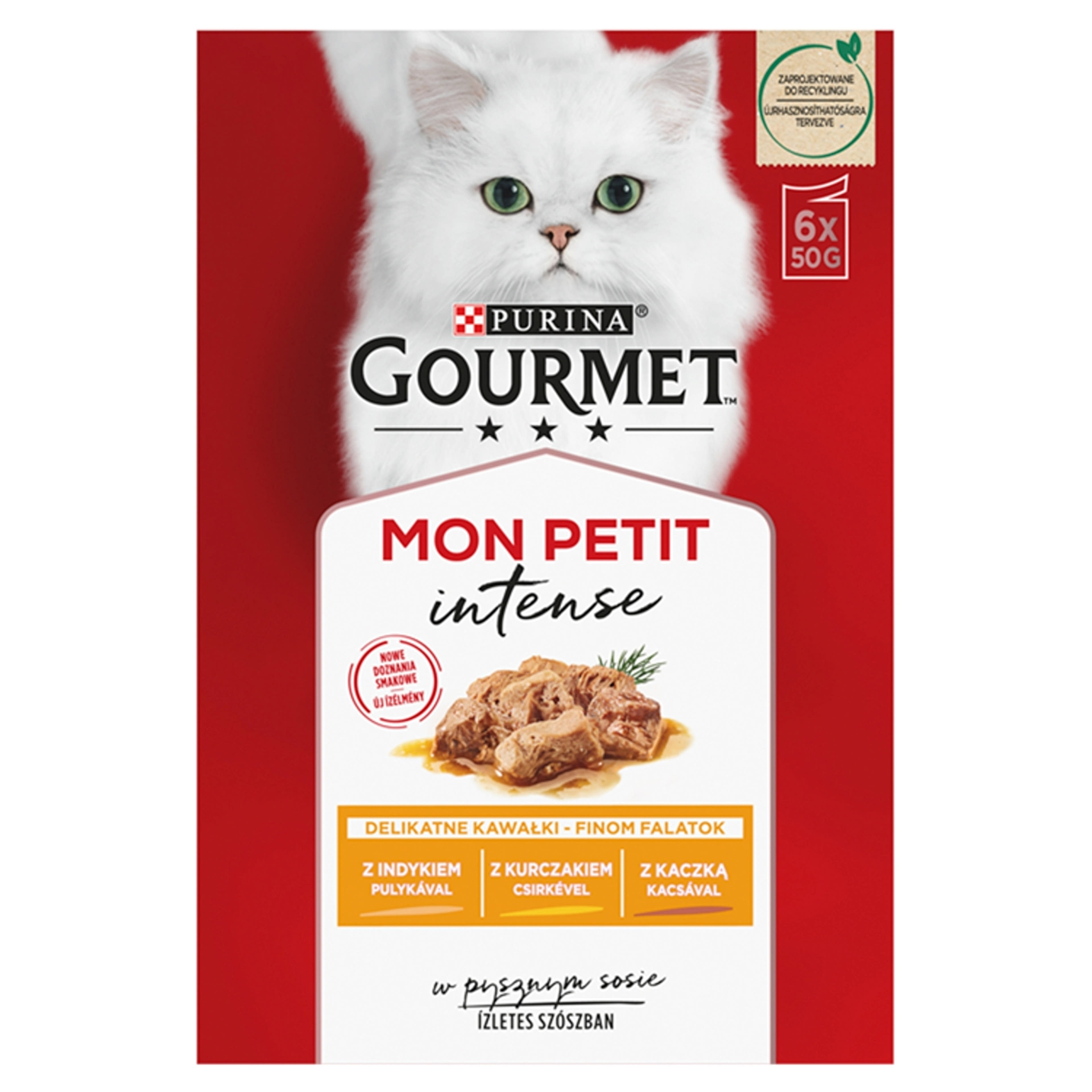 Gourmet Mon Petit alutasak macskáknak, kacsa,csirke,pulyka (6x50 g) - 300 g