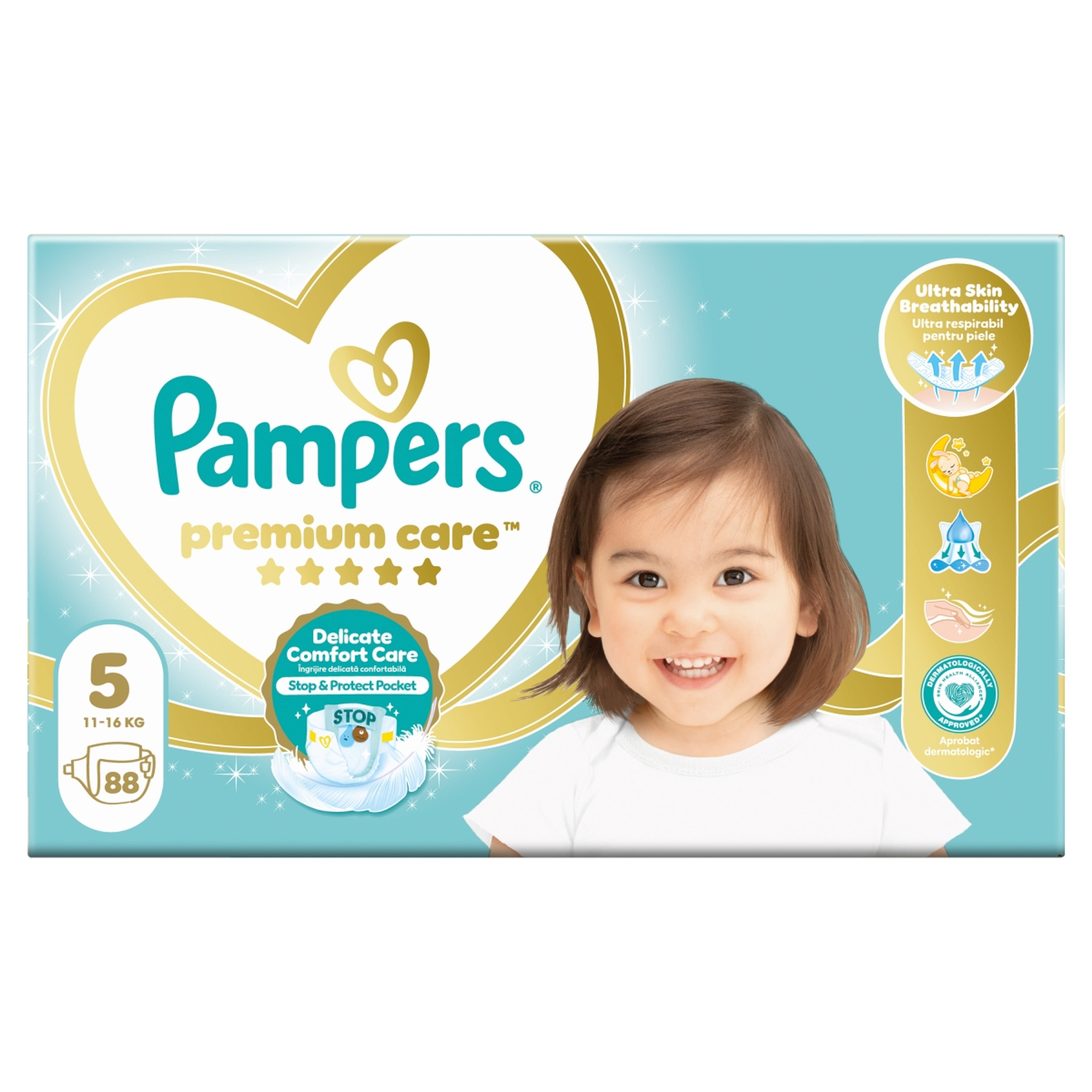 Pampers Premium Care pelenka Megabox 5-os 11-16 kg - 88 db
