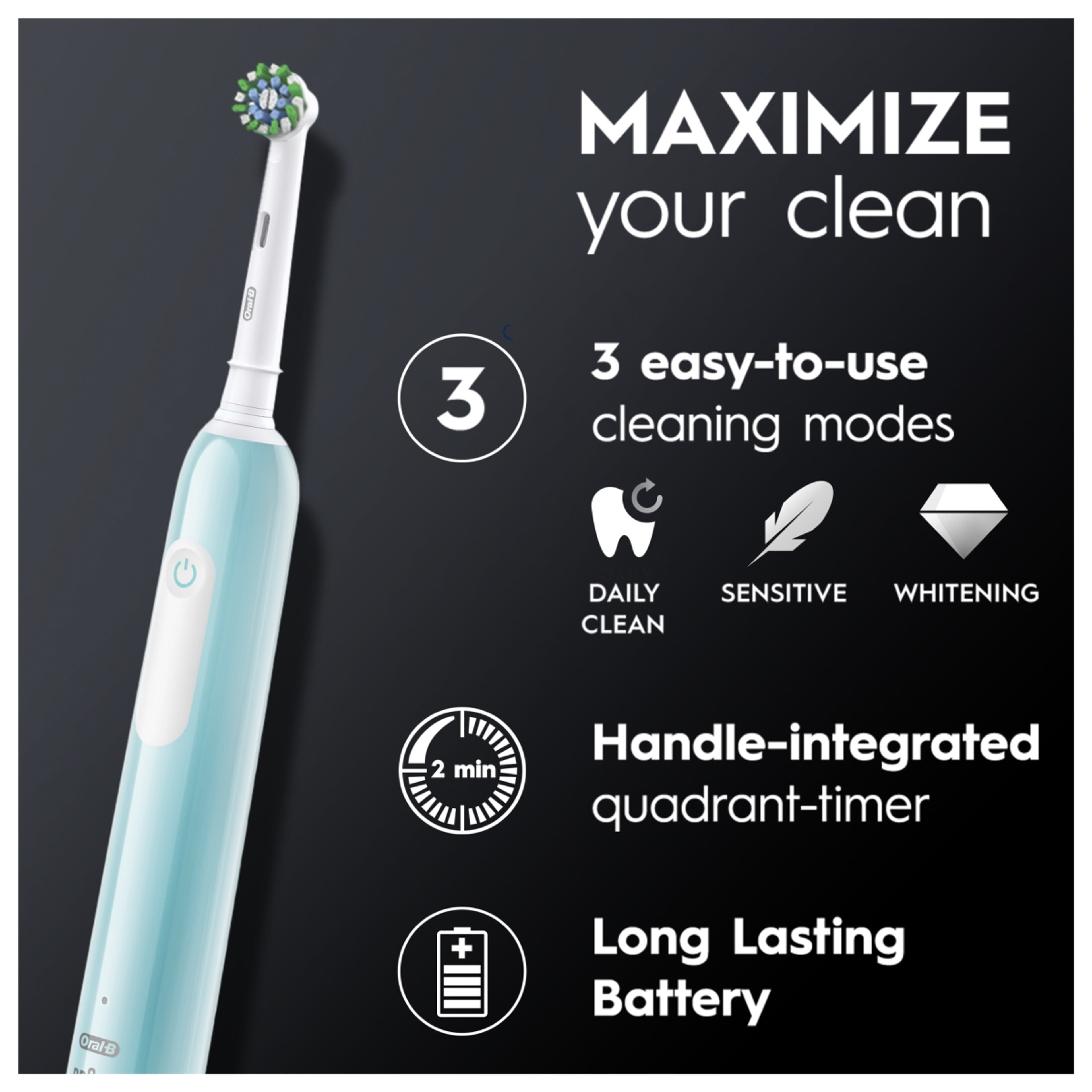 Oral-B Pro Series 1 elektromos fogkefe, kék - 1 db-7