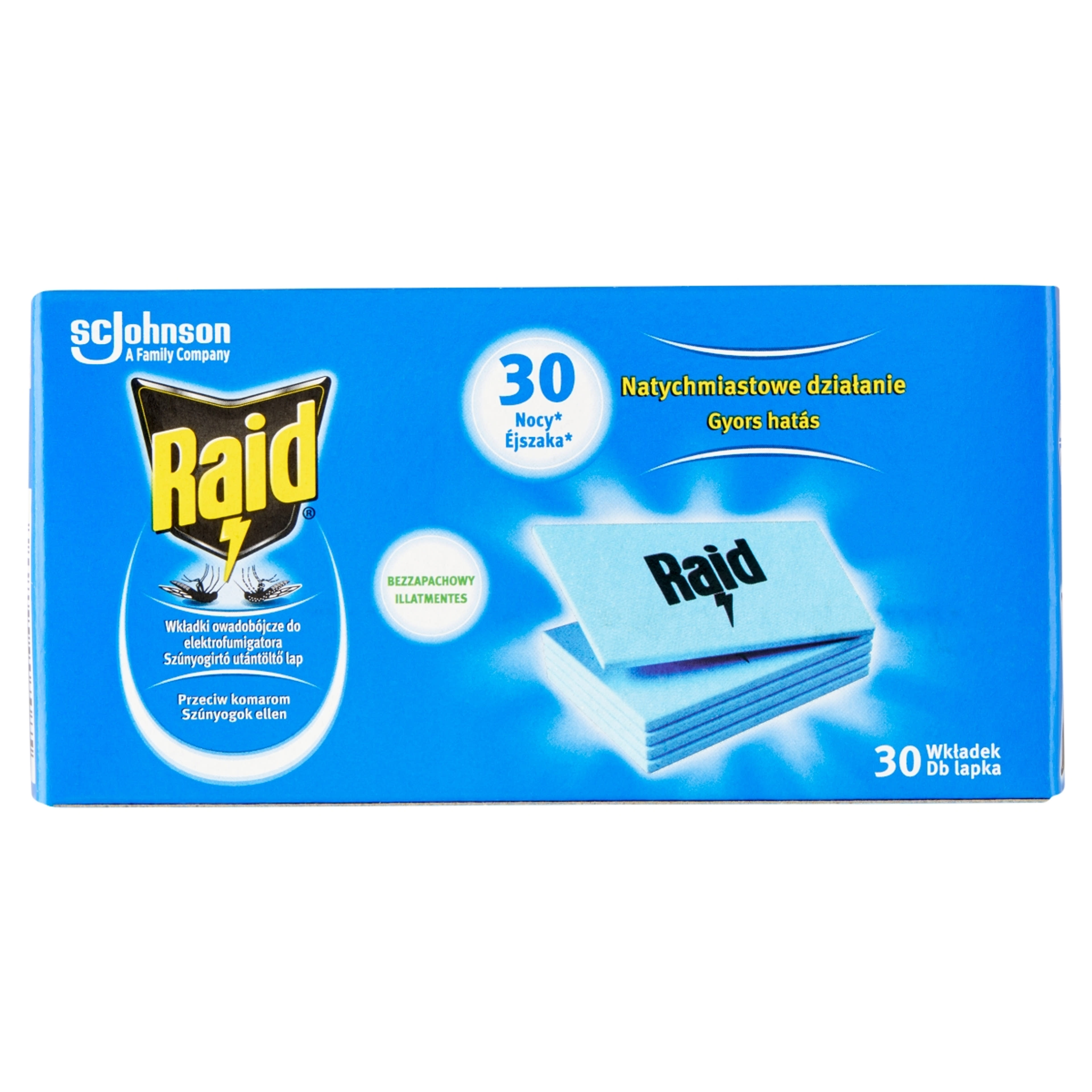 Raid szúnyogirtó elektromos párologtató készülékhez utántöltő lap - 30 db-1
