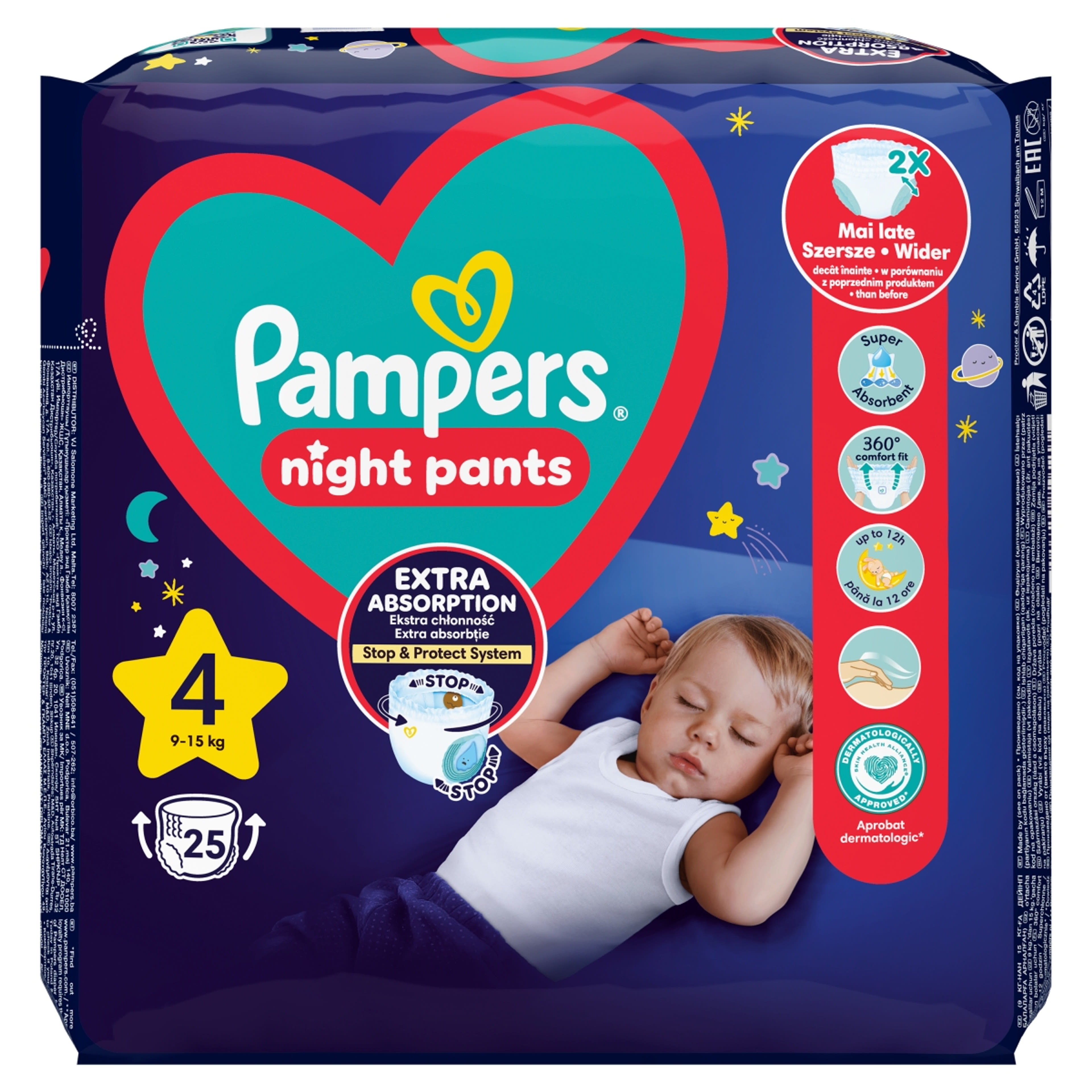 Pampers Night Pants bugyipelenka 4-es 9 - 15 kg - 25 db