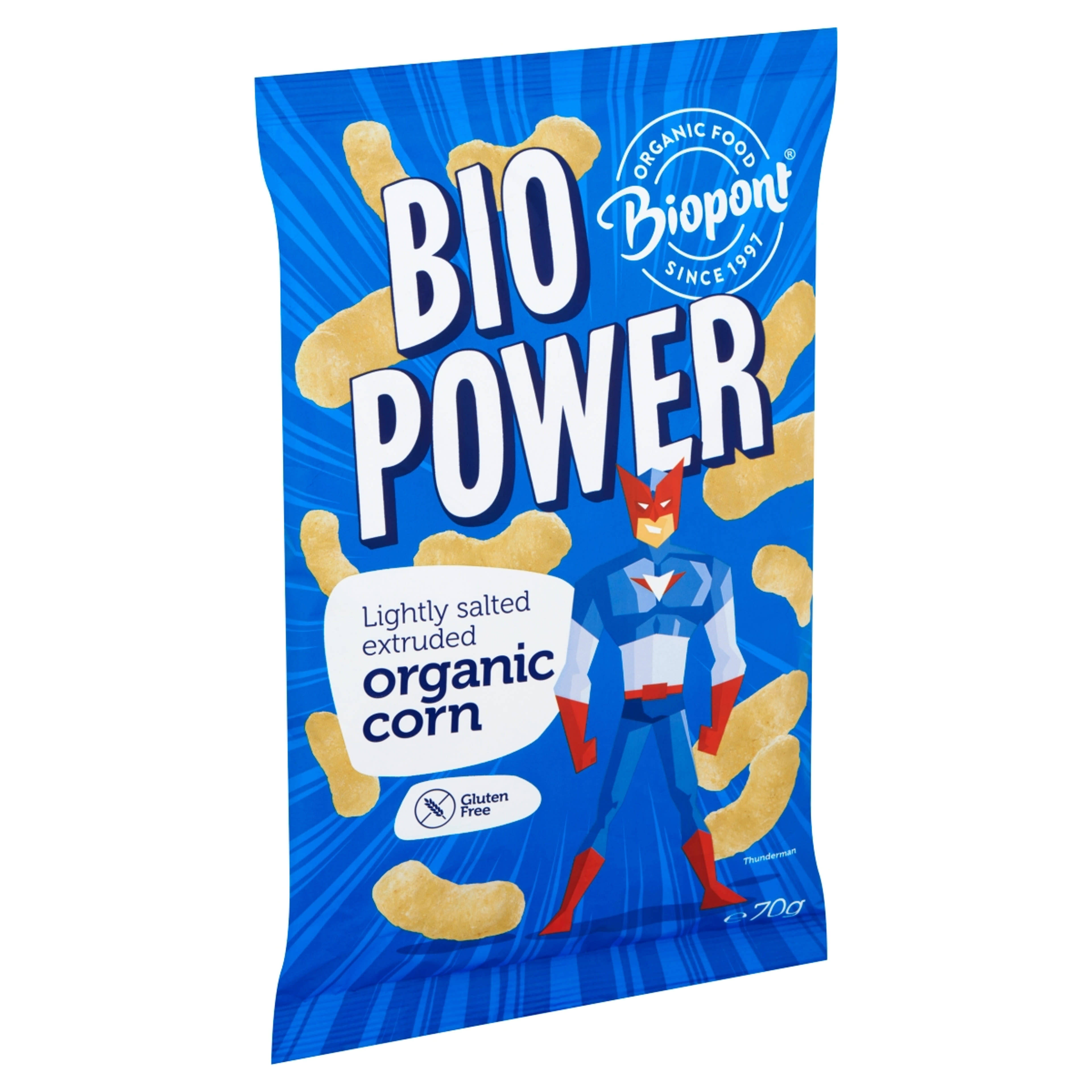 Biopont Bio Power BIO gluténmentes enyhén sós extrudált kukorica - 70 g-2