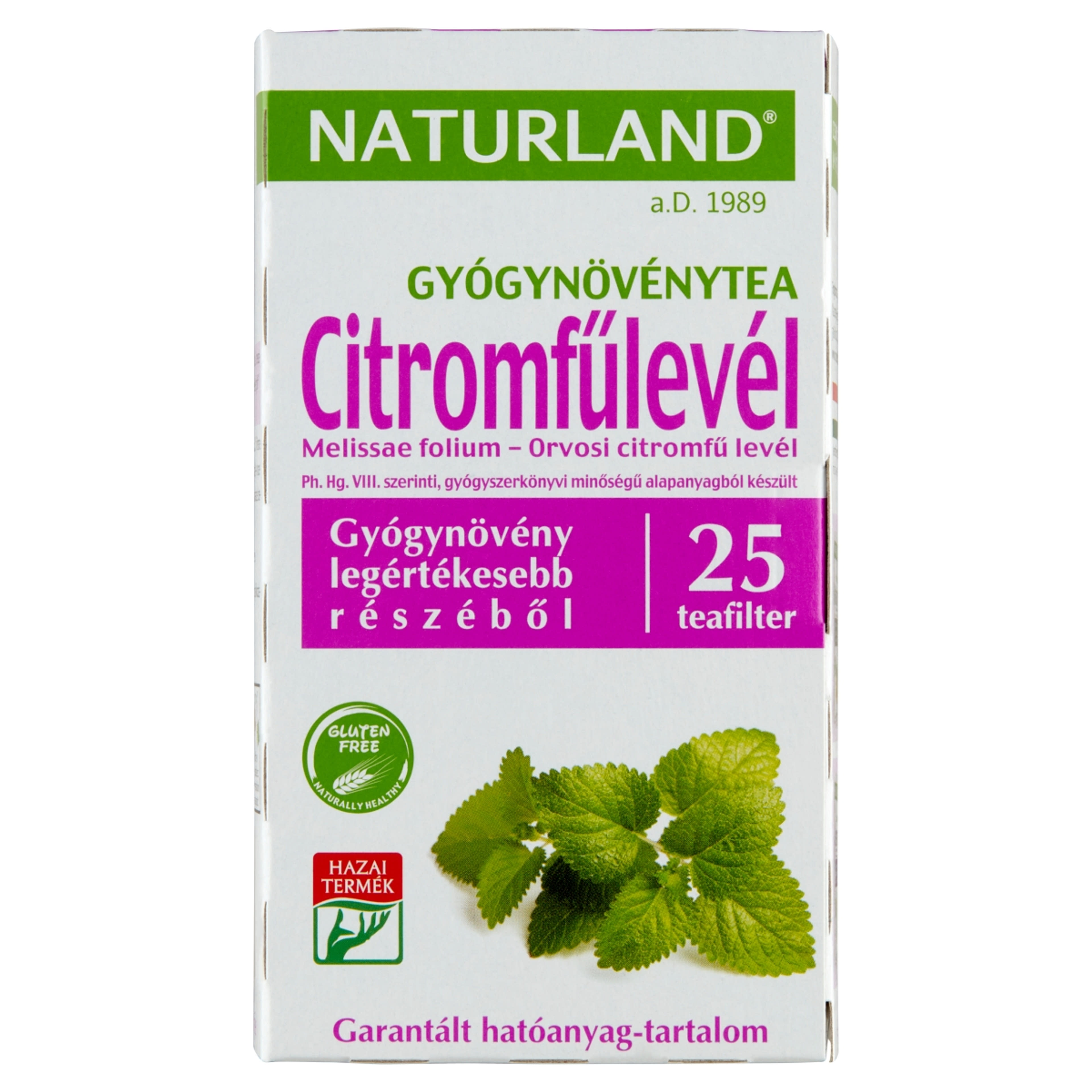 Naturland Citromfűlevél tea filteres - 25x1 g