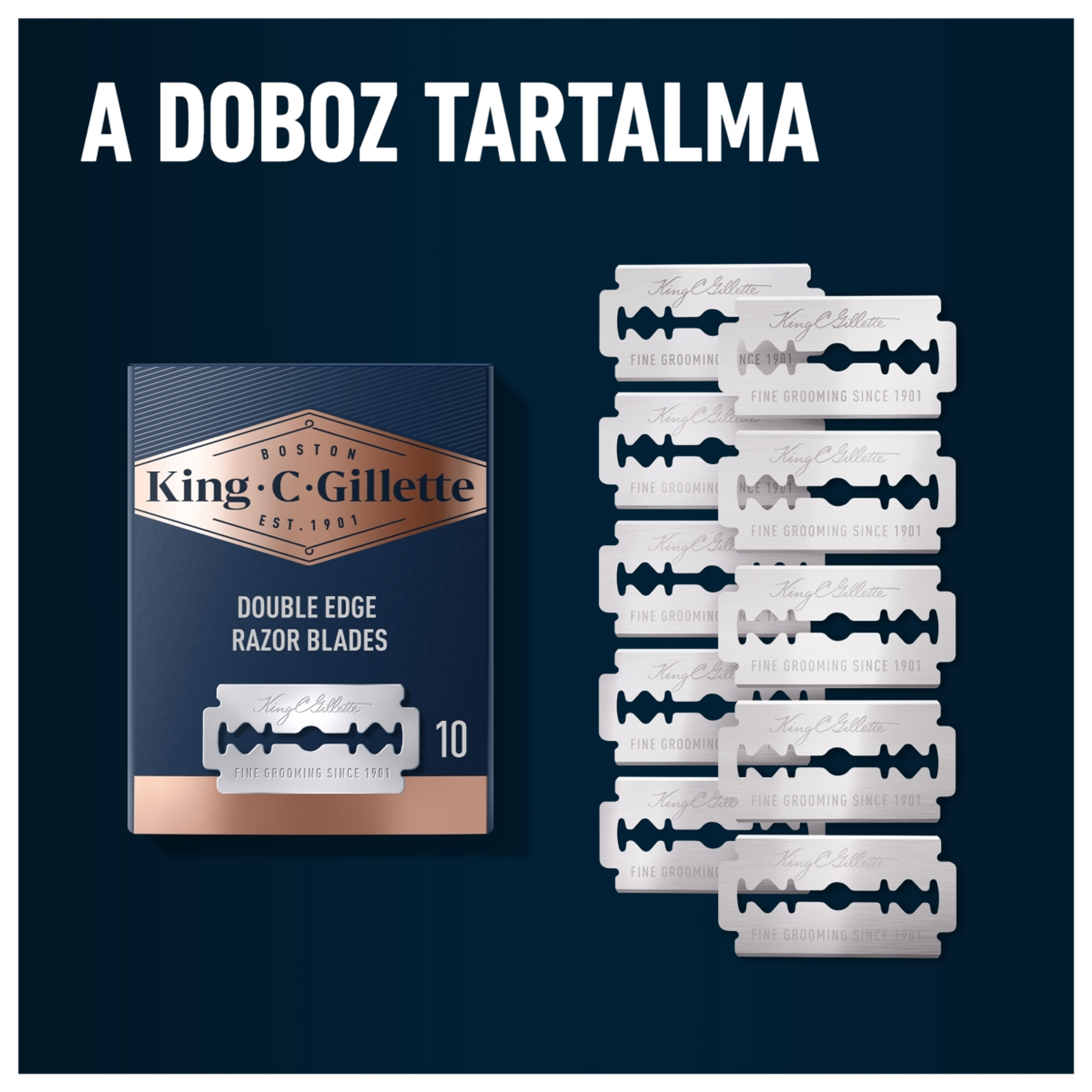 Gillette King C. Double Edge borotvabetét - 10 db-5