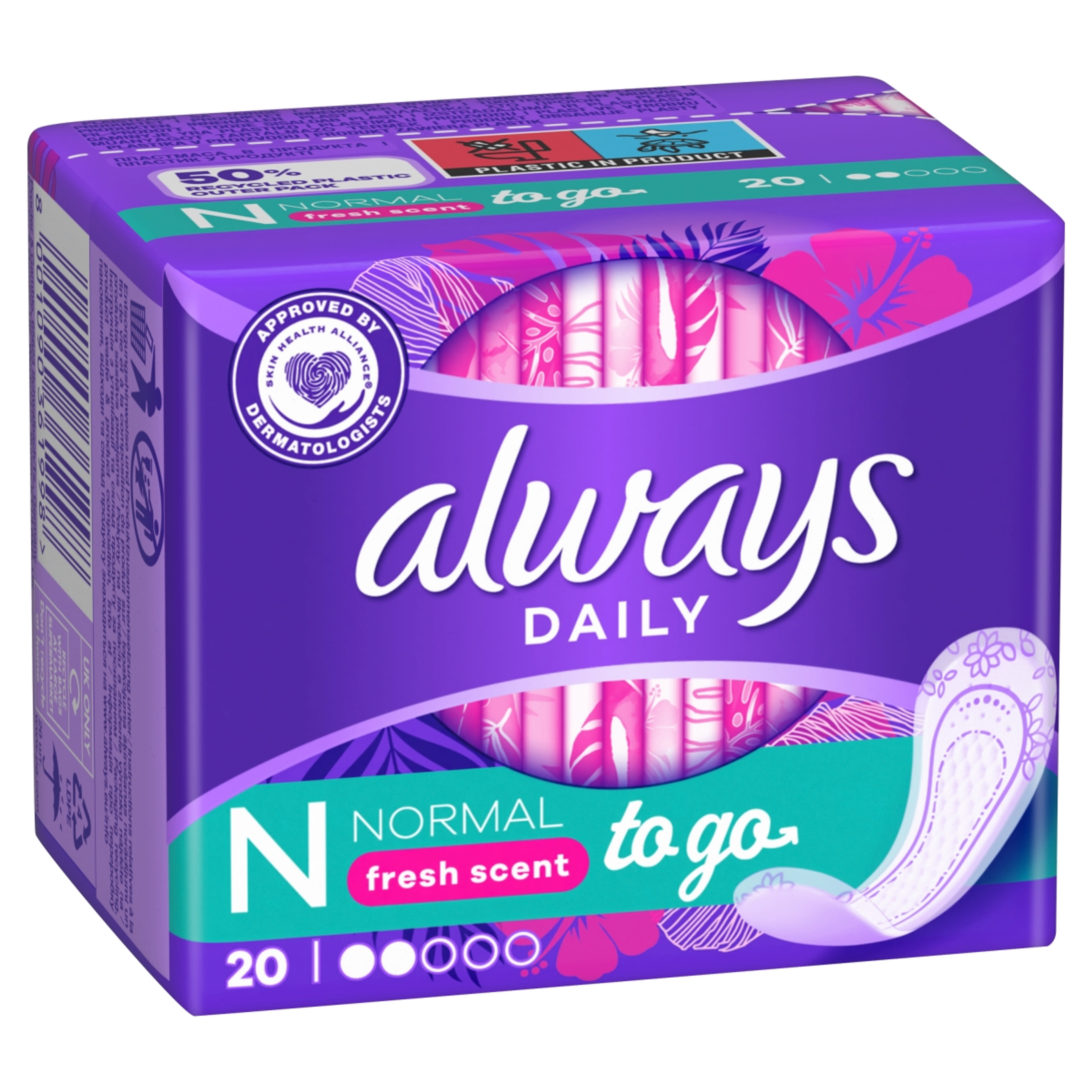 Always Dailies Singles To Go tisztasági betét - 20 db-2