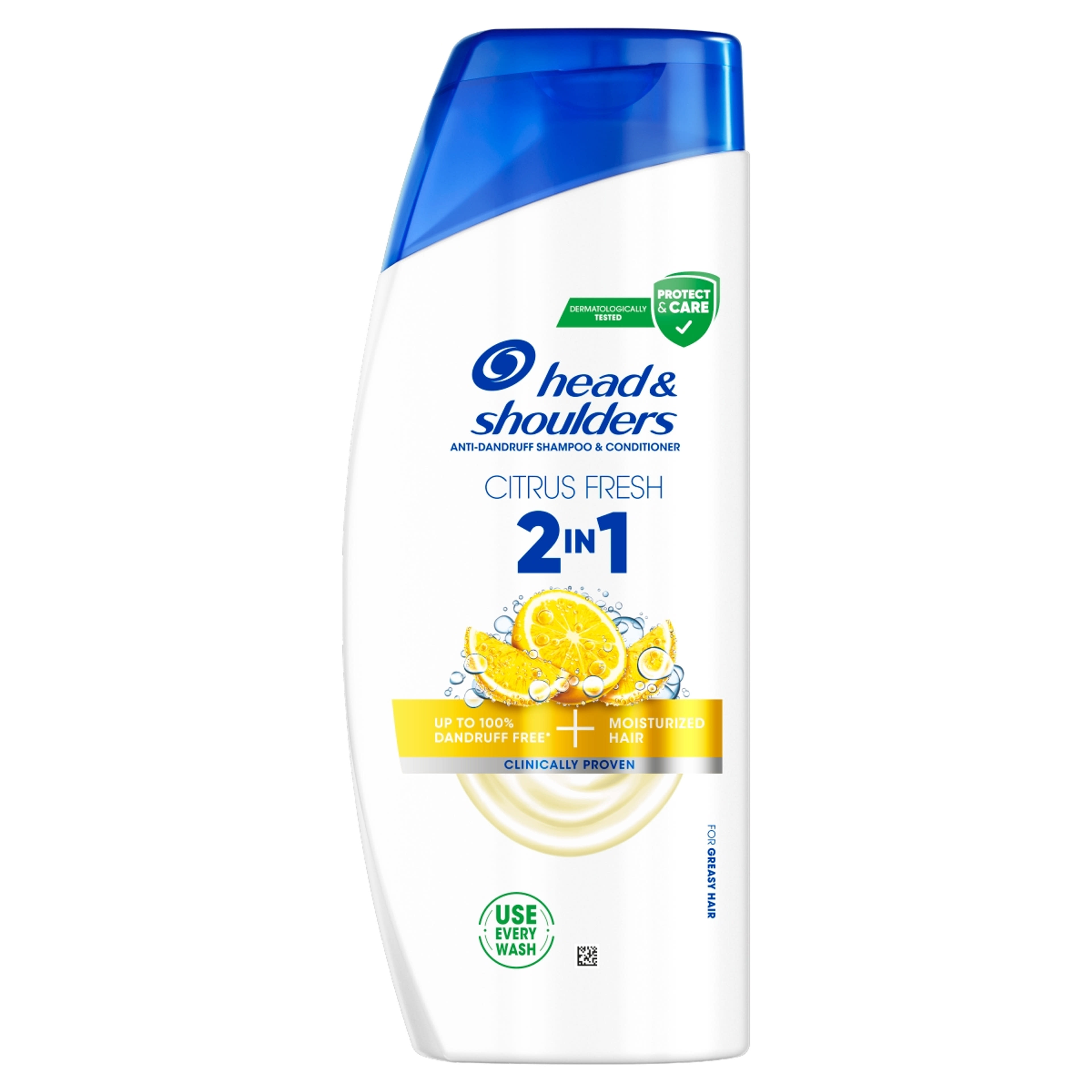 Head & Shoulders Citrus Fresh 2in1 korpa elleni sampon zsíros hajra - 625 ml