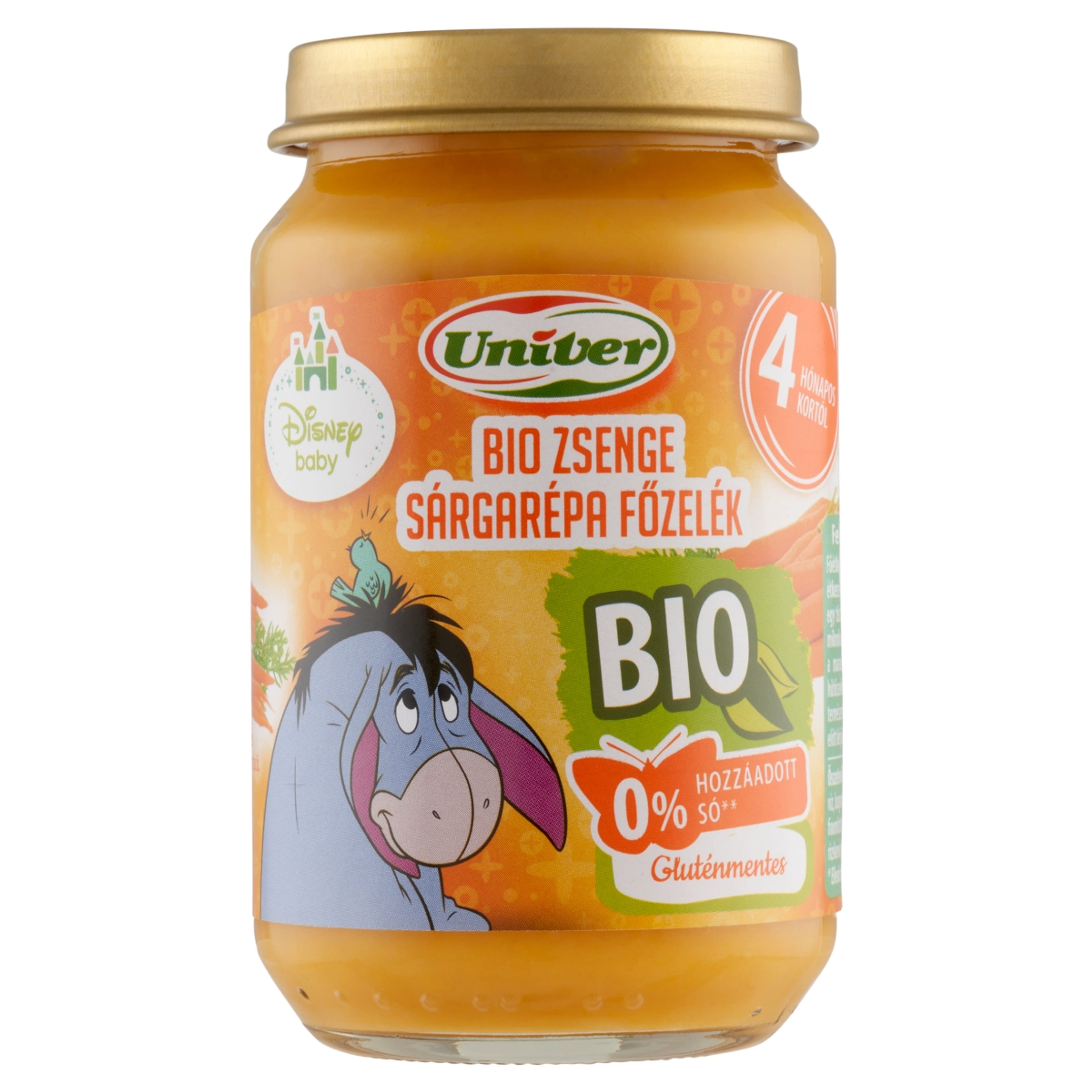Univer Bébiétel Zsenge Sárgarépa Főzelék Ízesítéssel 4 Hónapos Kortól - 163 g