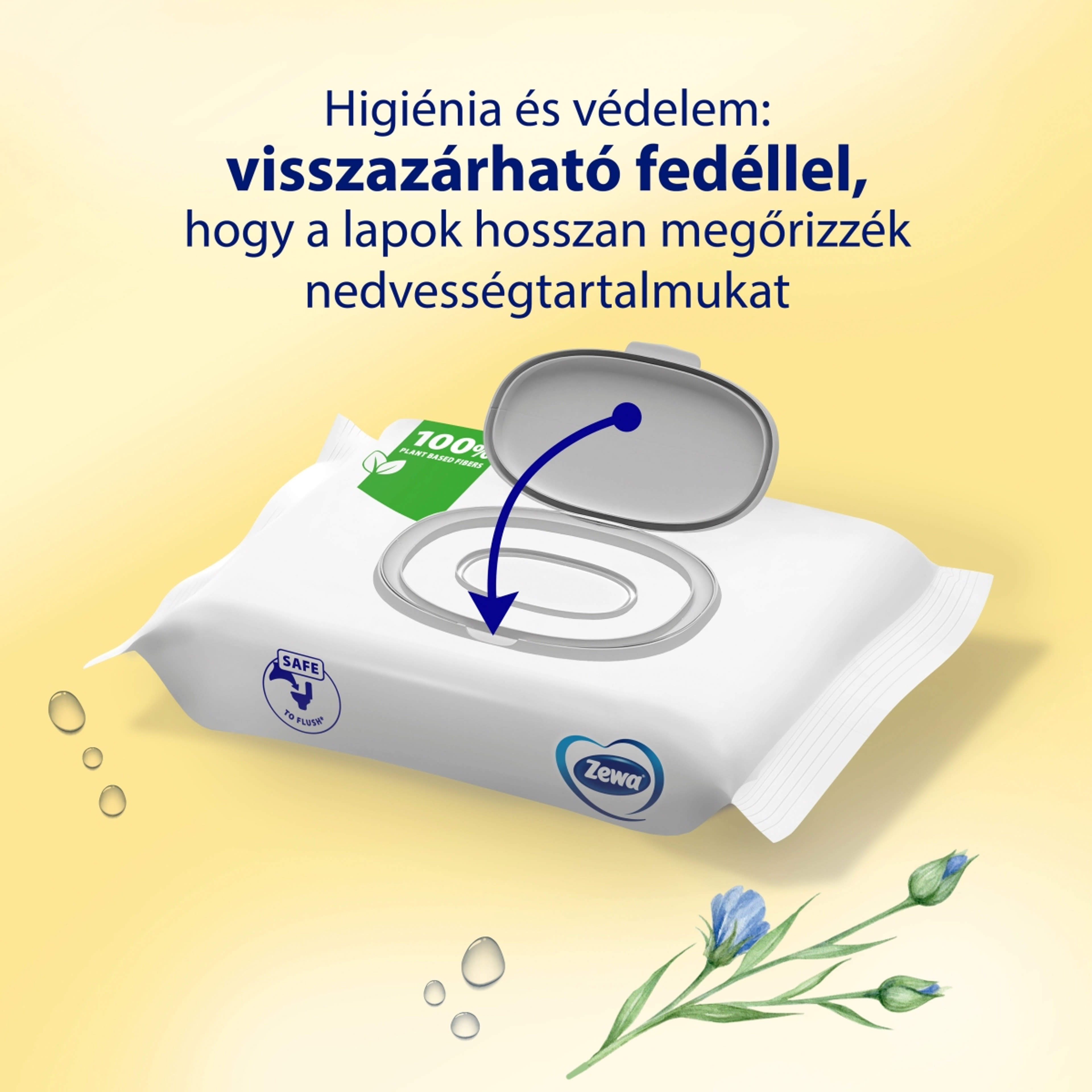Zewa Almond Milk BigPack nedves toalettpapír - 80 db-6