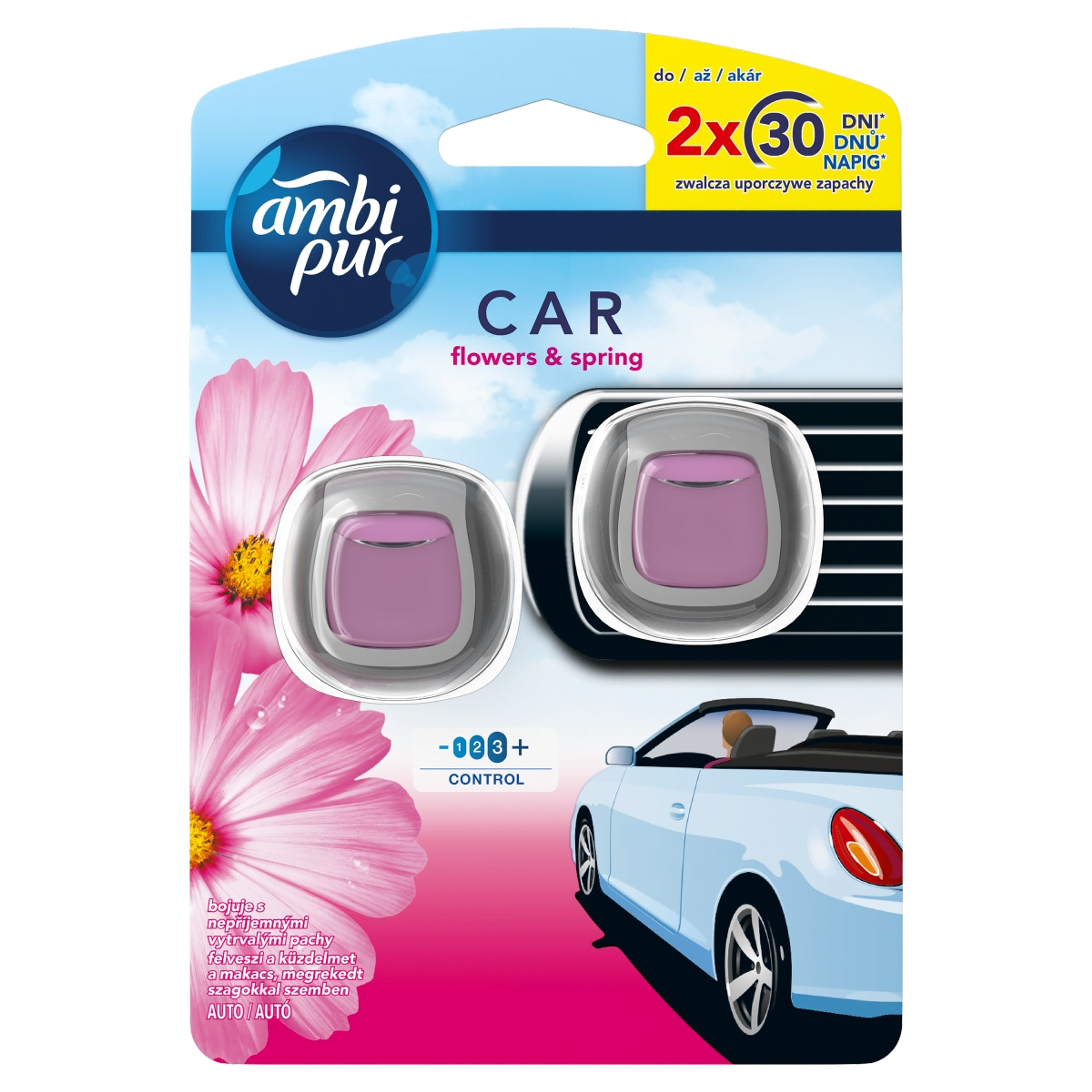Ambi Pur Car Flowers & Spring Illatosító - (2x2ml)4 ml