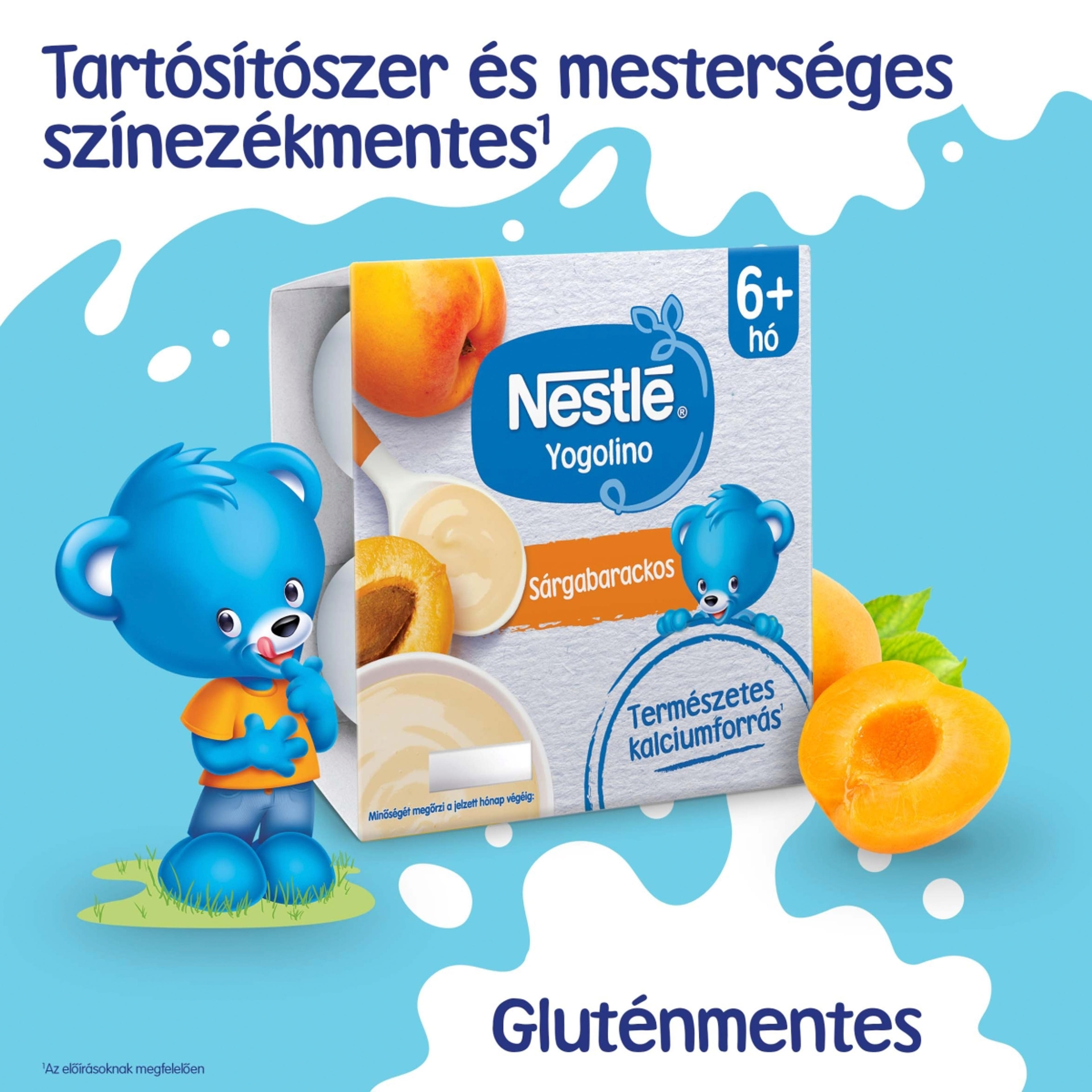 Nestlé Baby Yogolino Bébidesszert Tejalapú Sárgabarackos 6 Hónapos Kortól 4*100g - 400 g-4