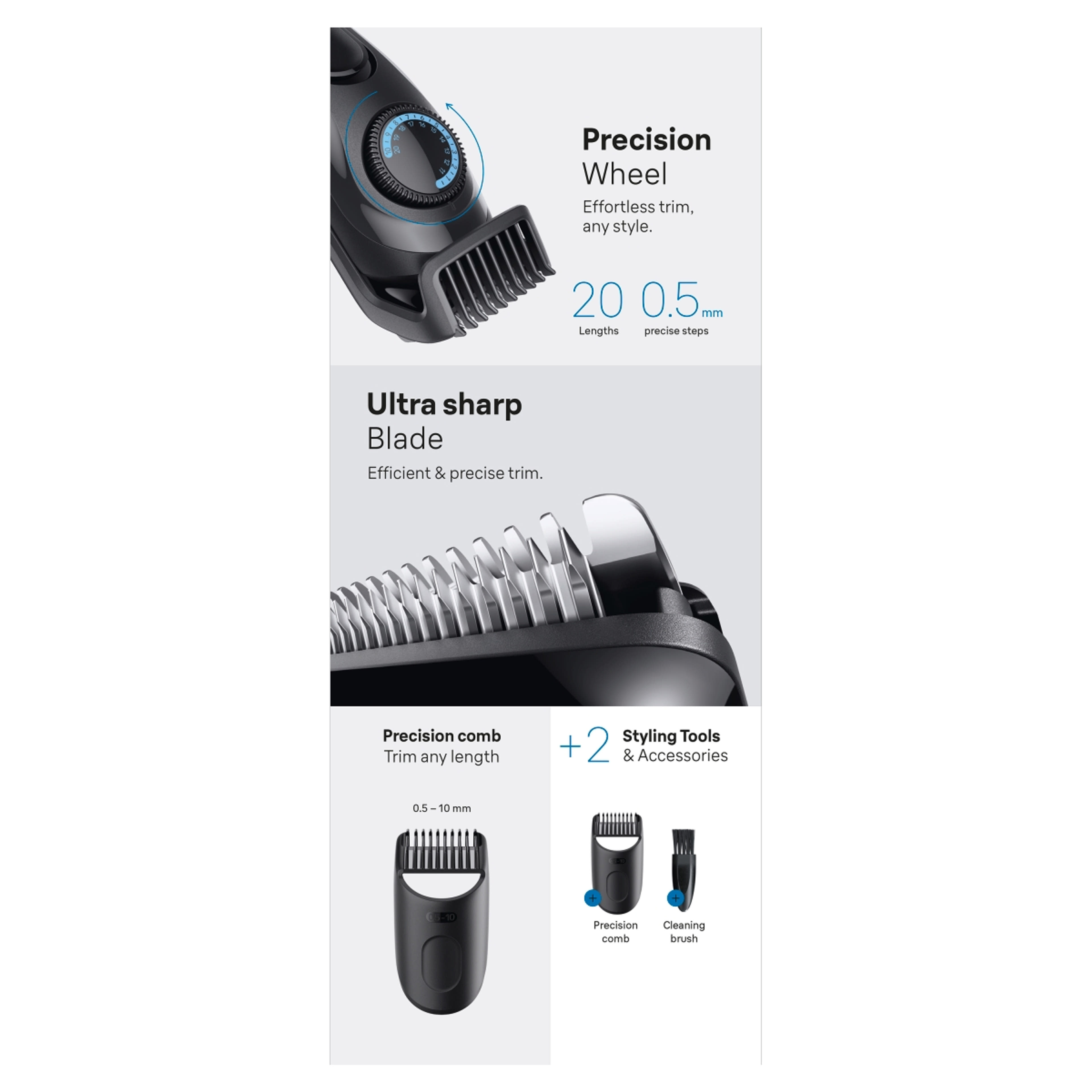 Braun Series 3 szakállvágó BT3500 /fekete - 1 db-3