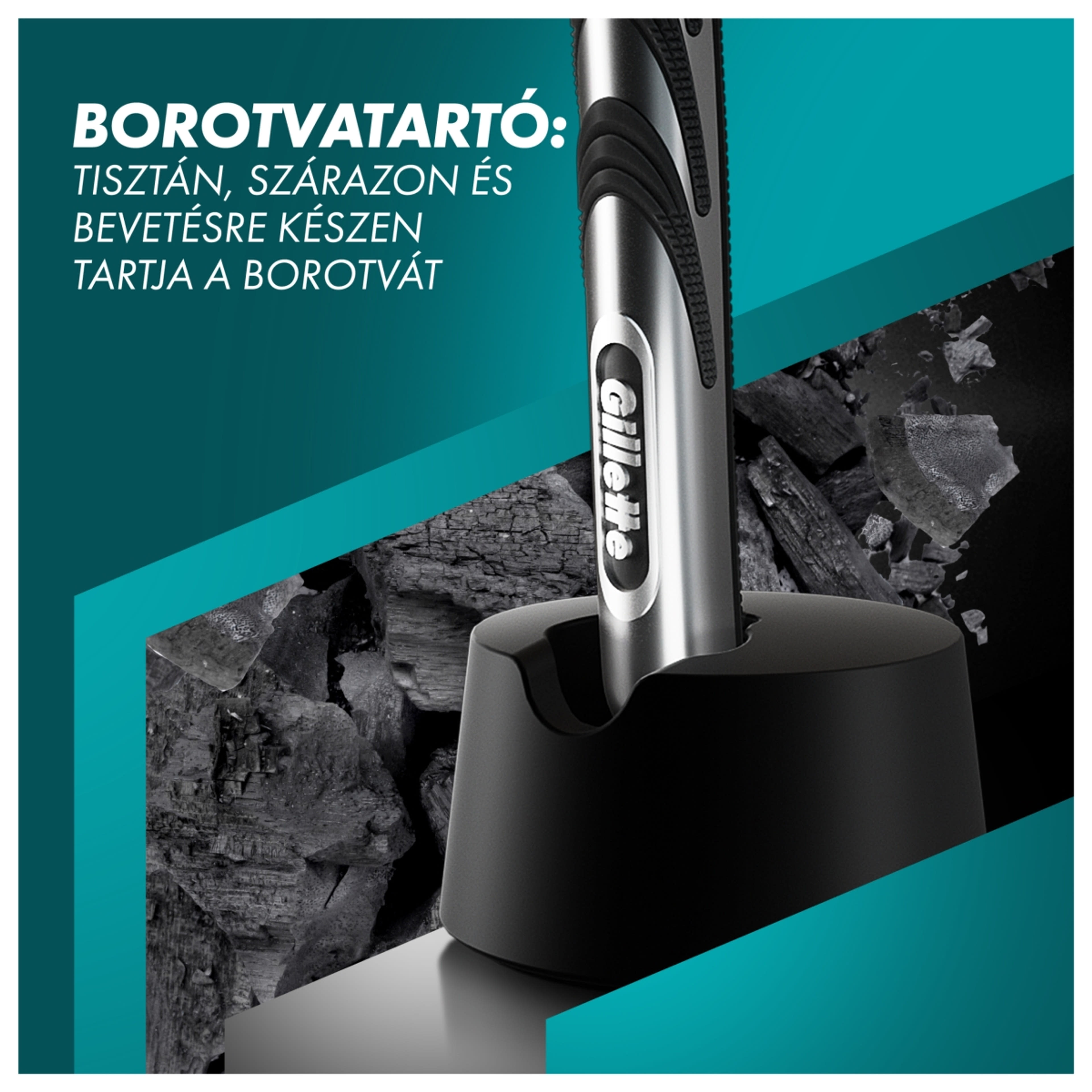 Gillette Mach3 Charcoal férfi borotva készülék 6 db borotvabetéttel - 1 db-7