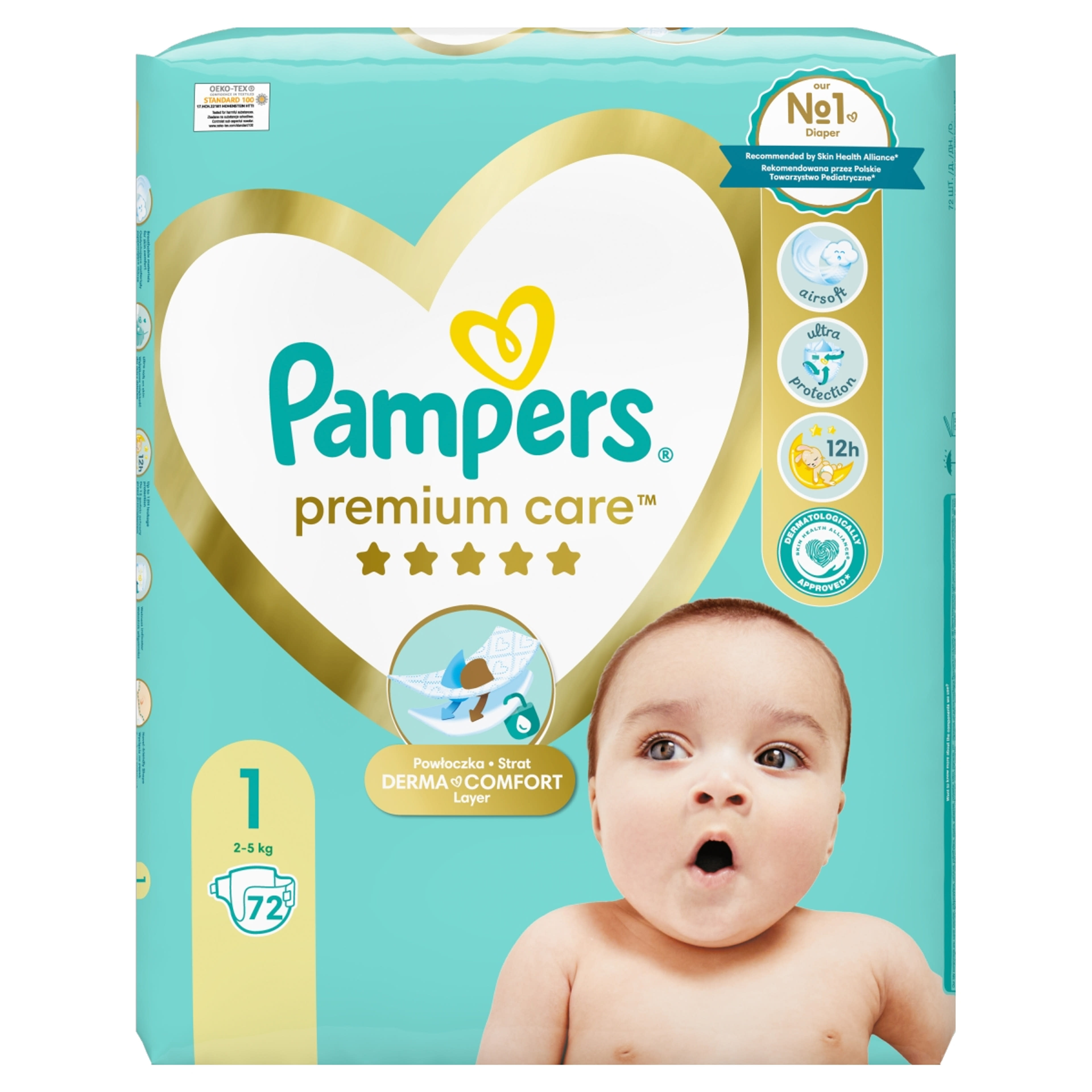 Pampers Premium Care 1-es 2-5 kg - 72 db