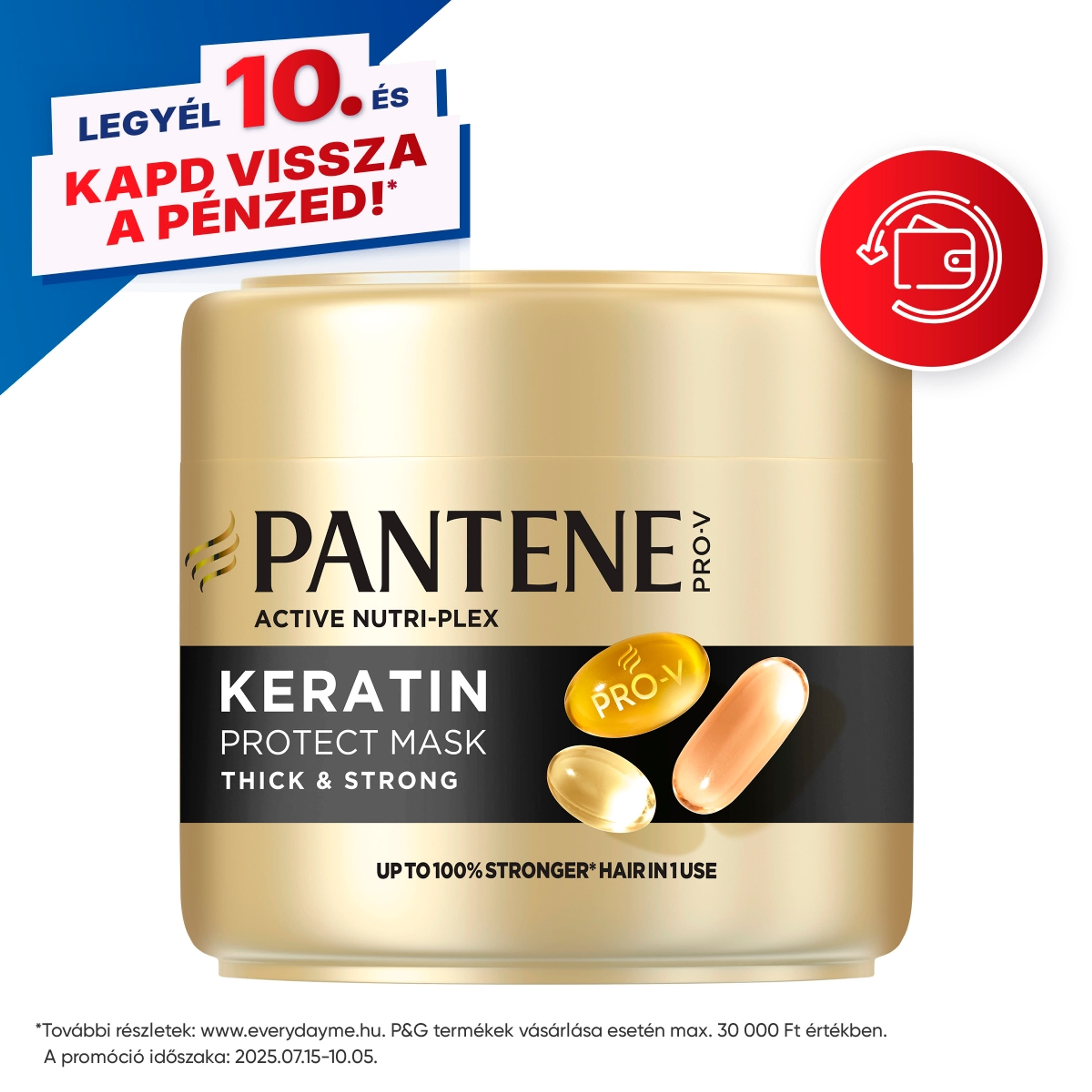 Pantene Thick & Strong Keratin Protect hajpakolás - 300 ml