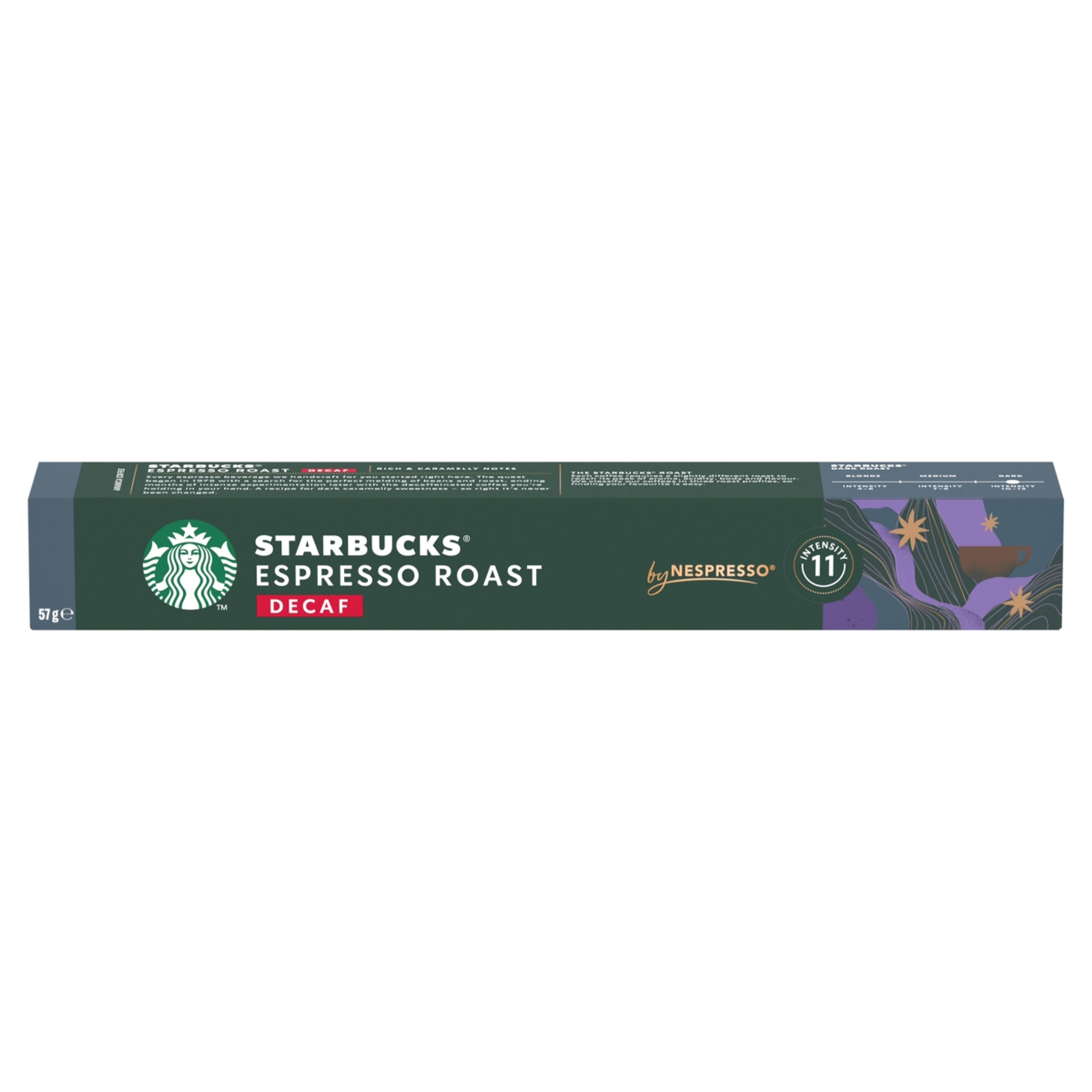Starbucks by Nespresso Espresso Roast koffeinmentes kávékapszula - 10 db