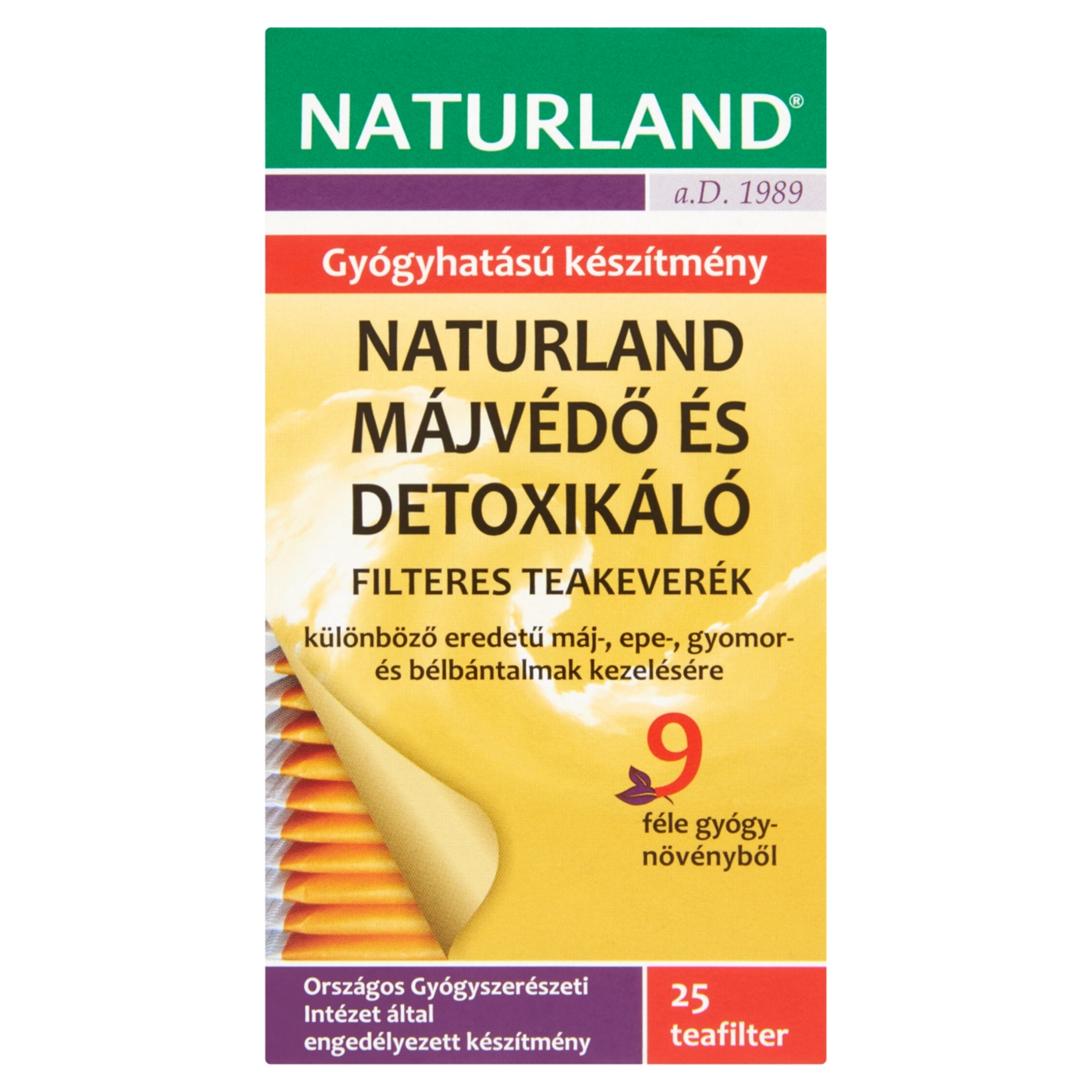 Naturland Májvédő és detoxikáló teakeverék - 25x1,5 g