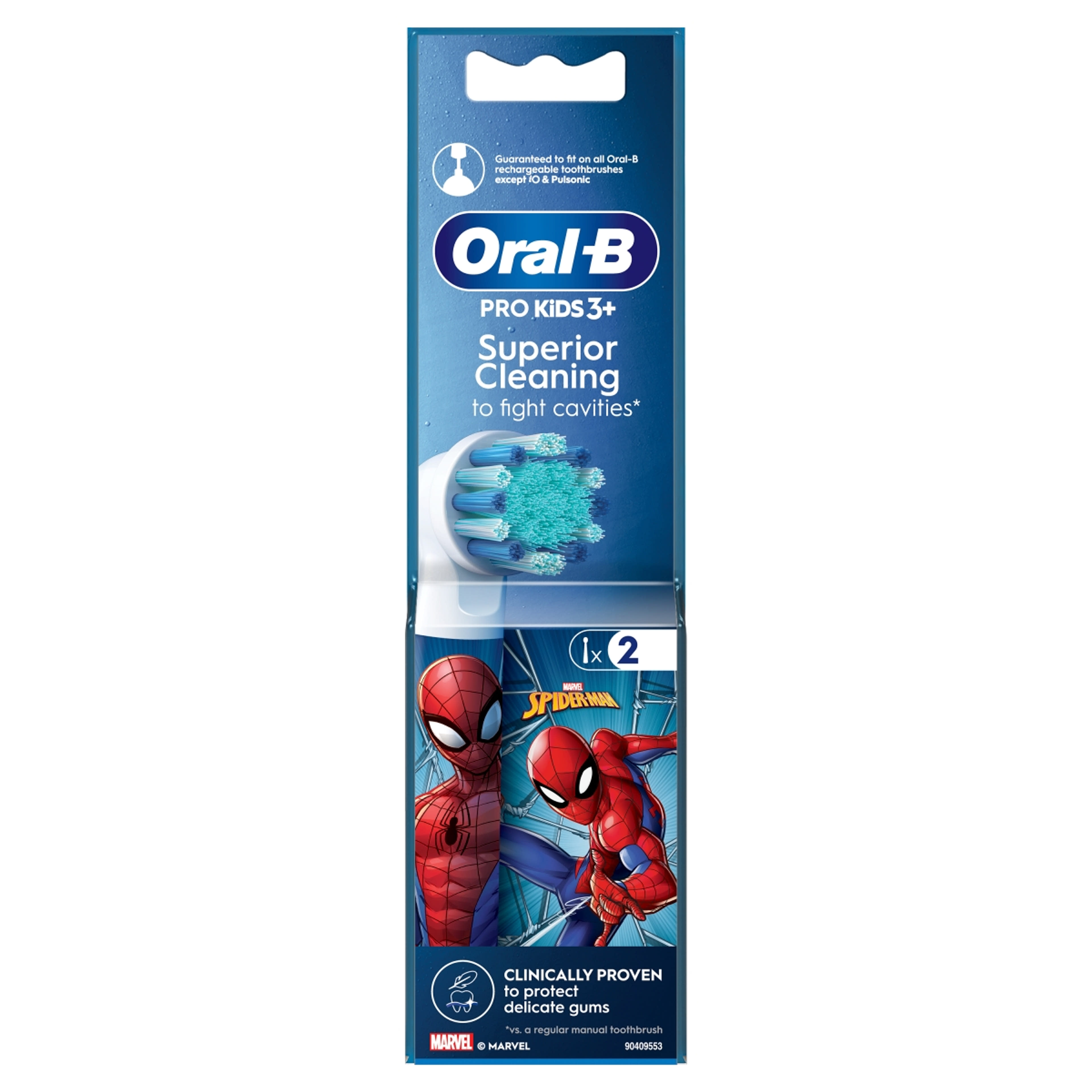 Oral-B Pro Kids fogkefefej Pókember figurákkal - 2 db