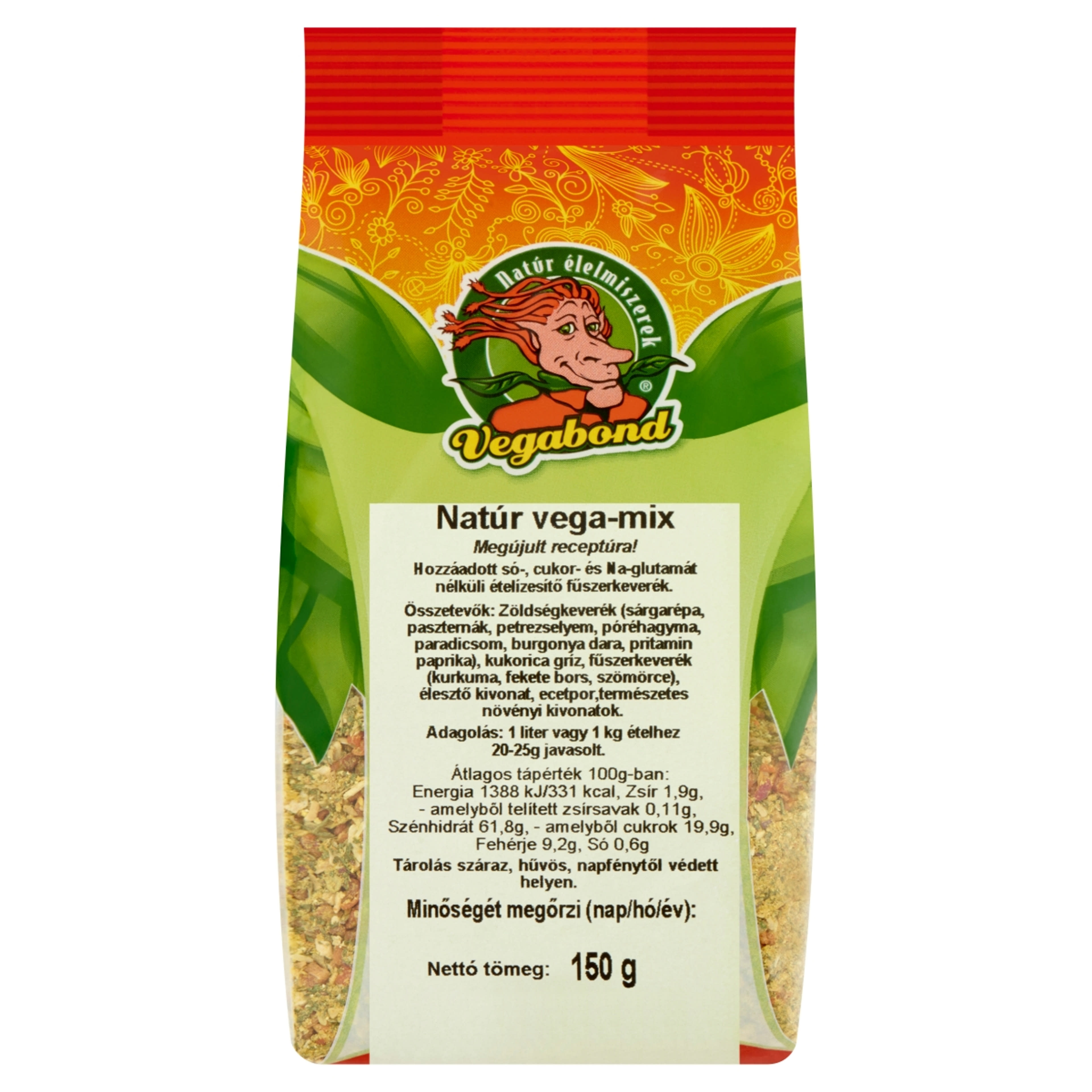 Vegabond natur vega mix ételízesítő - 150 g