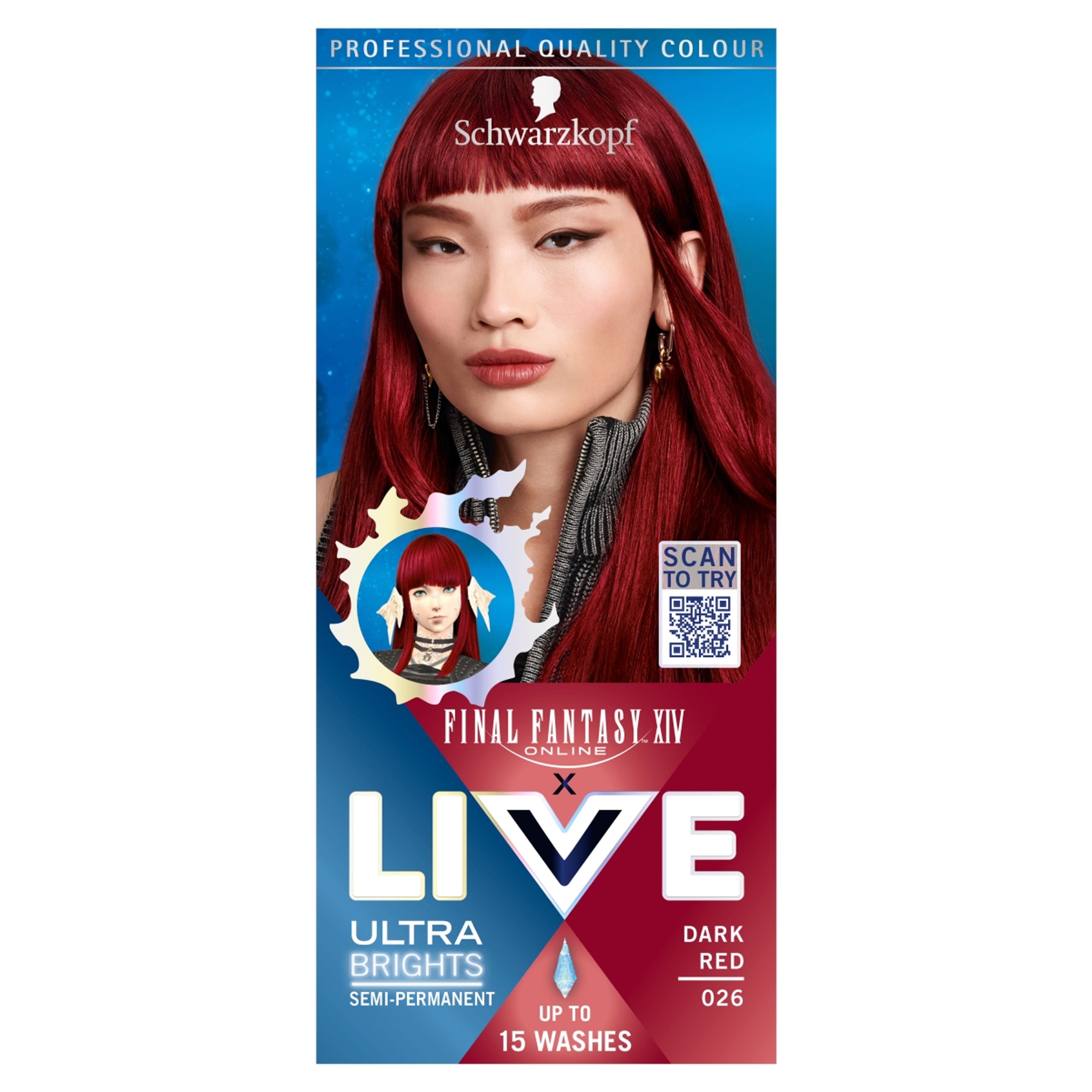 Schwarzkopf Live hajszínező  /026 sötét vörös - 1 db