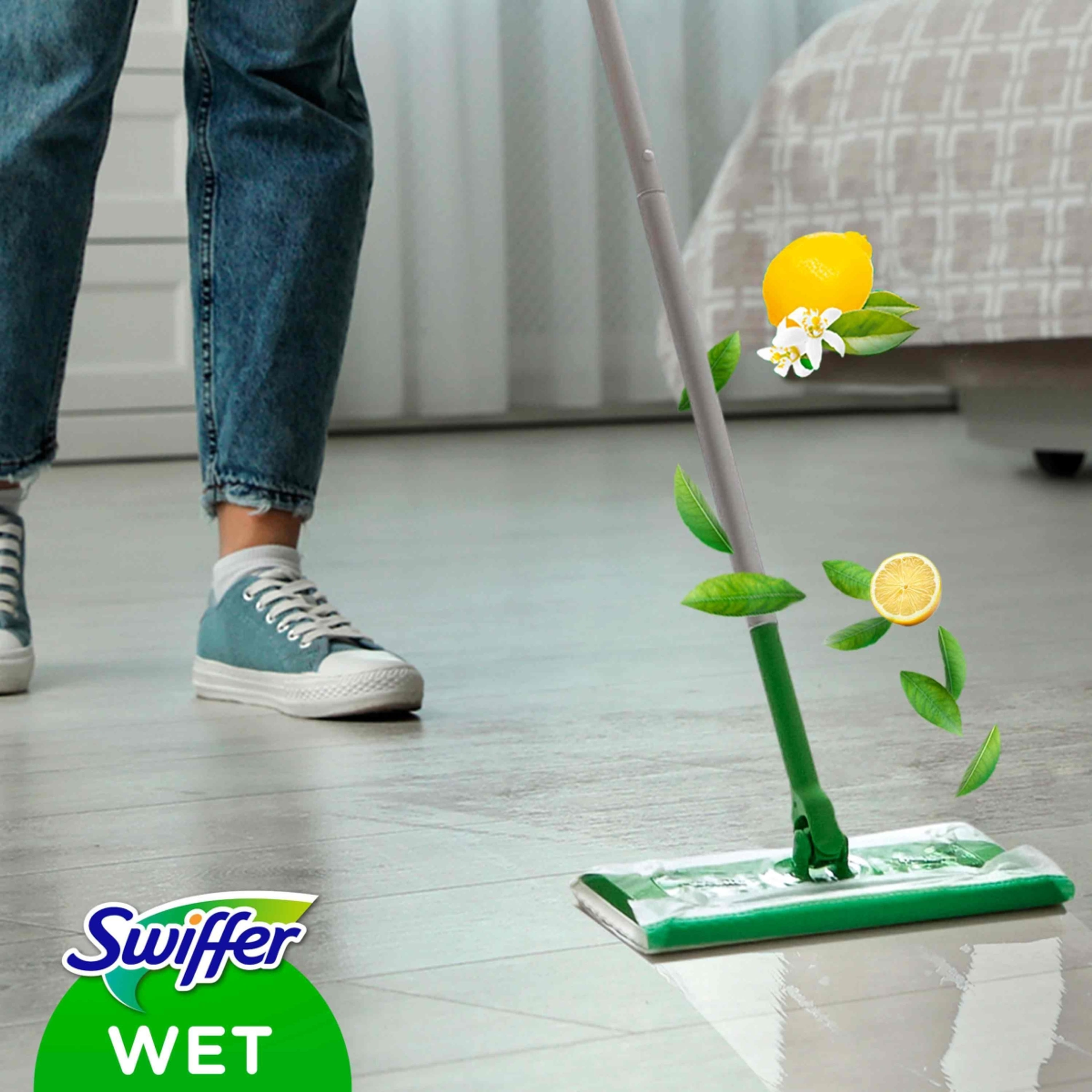 Swiffer Sweeper Citrus Fresh nedves padlótörlő kendő  - 40 db-5