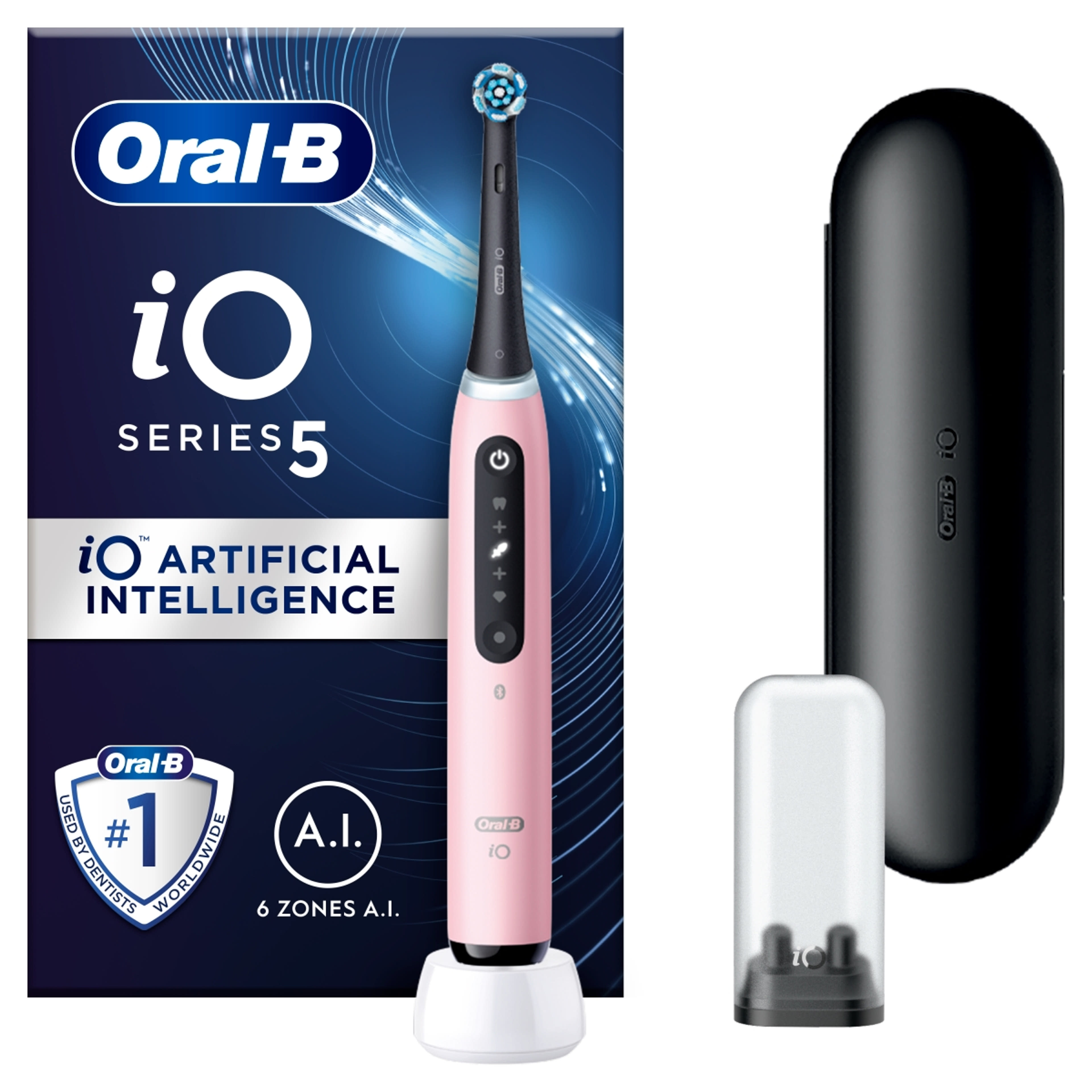 Oral-B iO 5 elektromos fogkefe /rózsaszín - 1 db-3