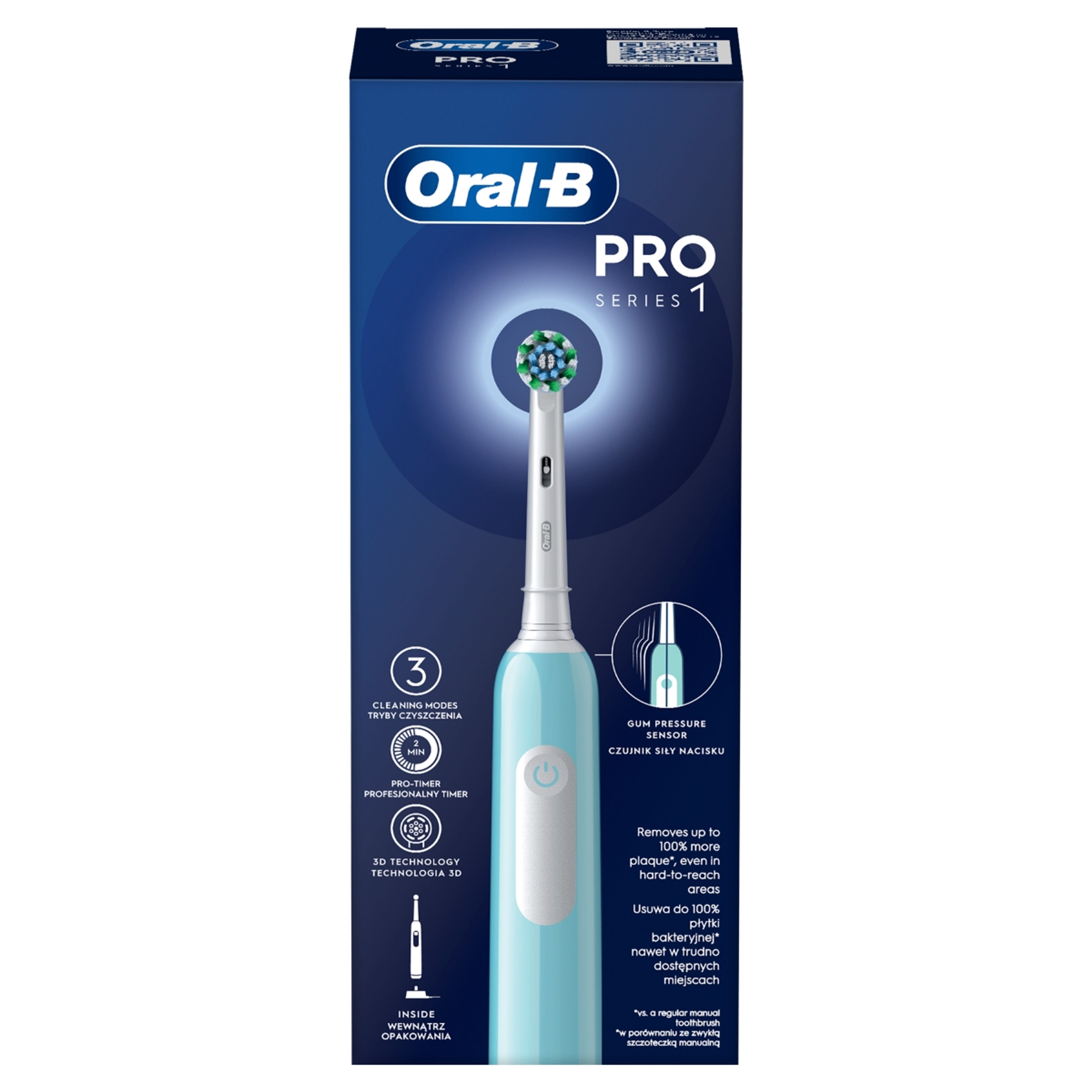 Oral-B Pro Series 1 elektromos fogkefe, kék - 1 db-3