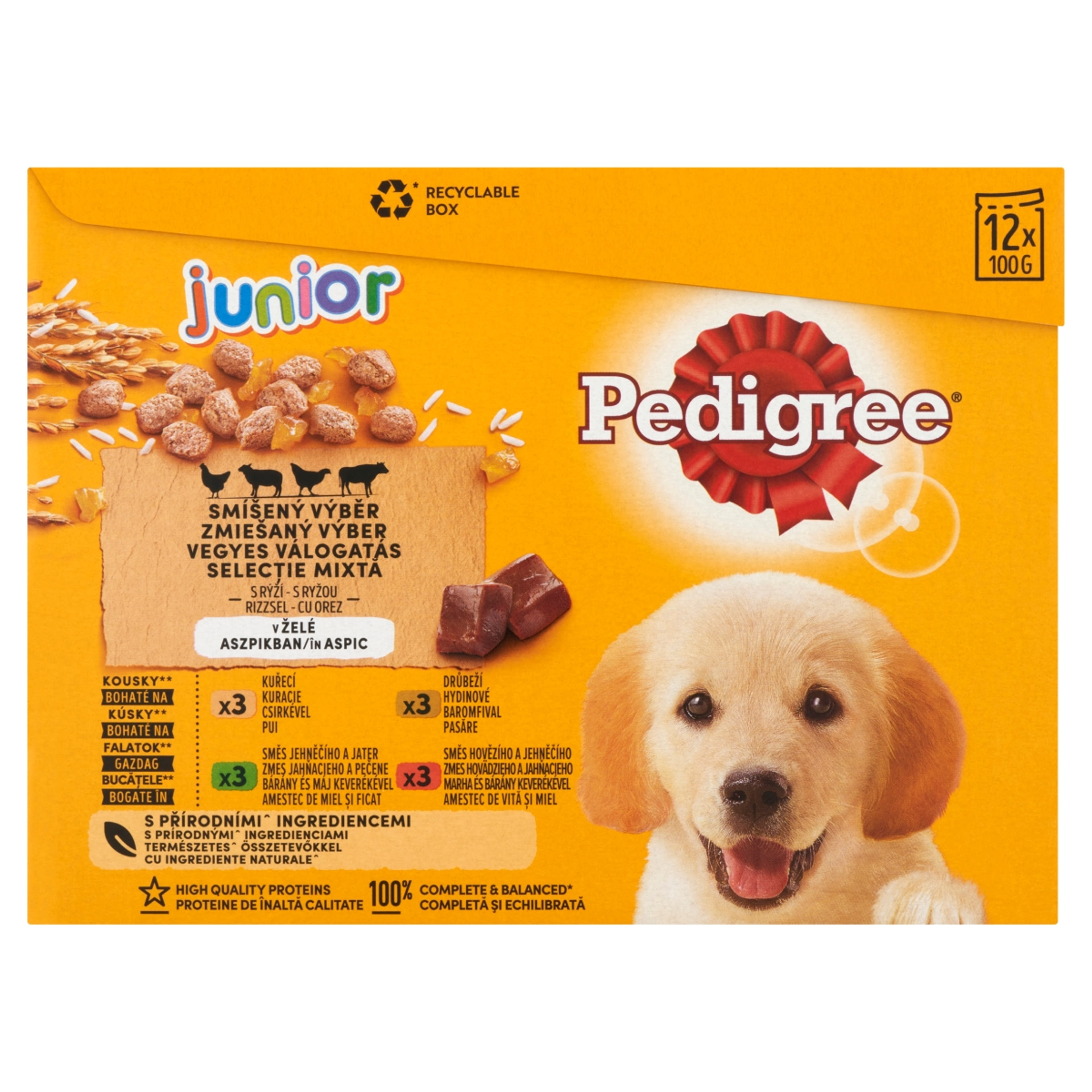Pedigree Vital Protection Junior kölyök teljes értékű alutasak kutyáknak, (12x100 g) - 1200 g