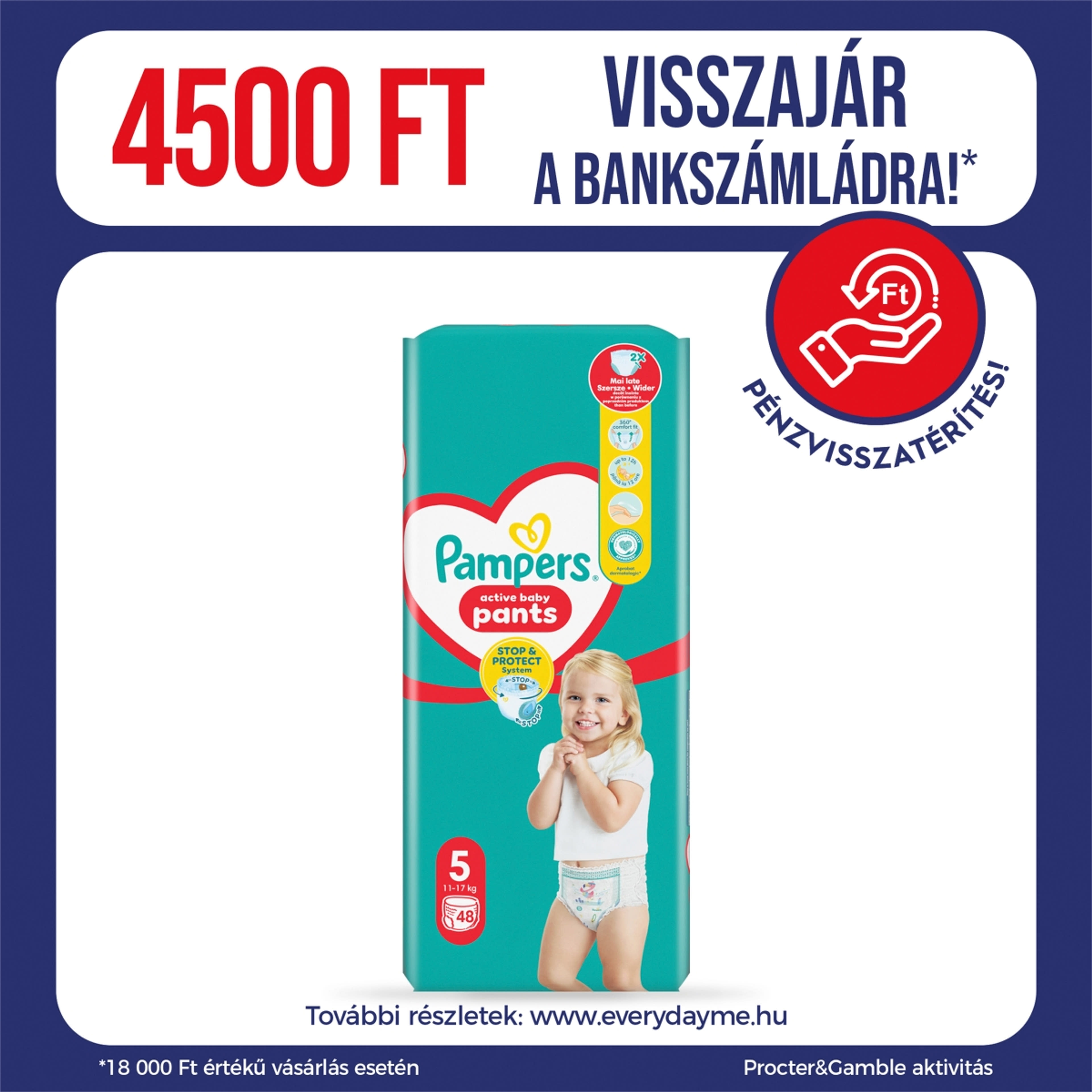 Pampers Pants Jumbo Pack Pelenka 5-ös 12-17kg - 48 db-1