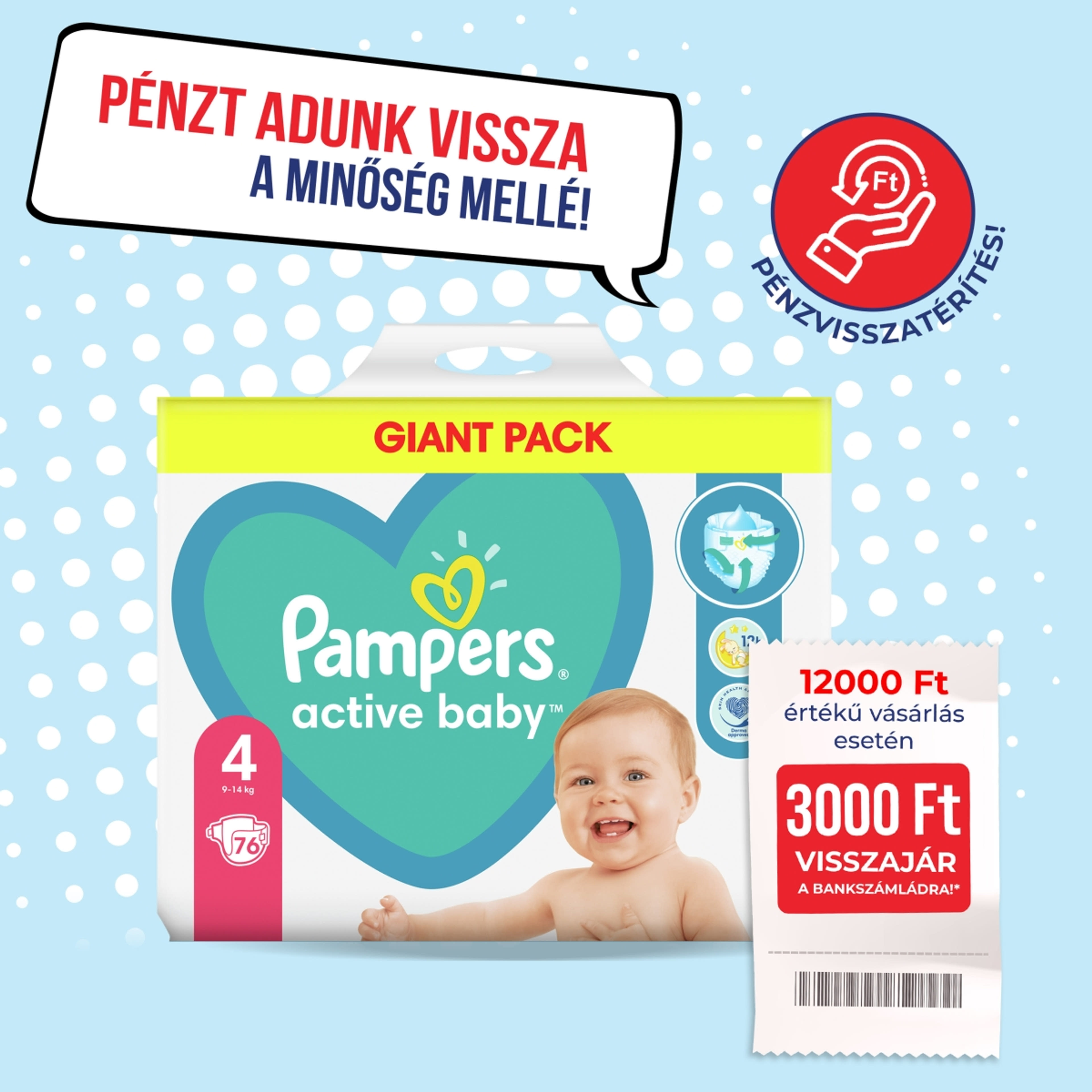 Pampers Active Baby Giant Pack Pelenka 4 - 76 db-1