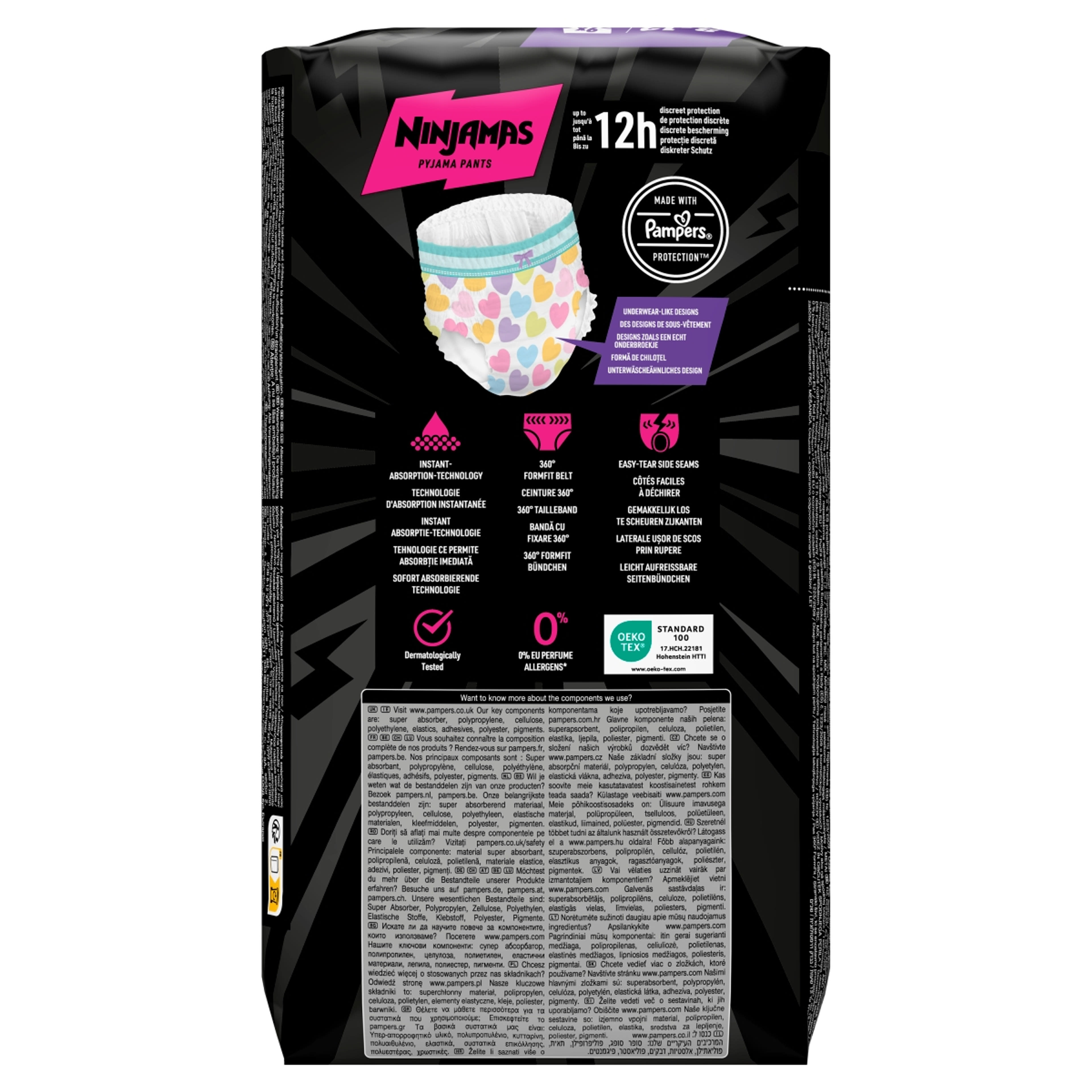 Ninjamas Pyjama Pants bugyipelenka 8-12 év 27-43 kg /szívecskés - 9 db-3