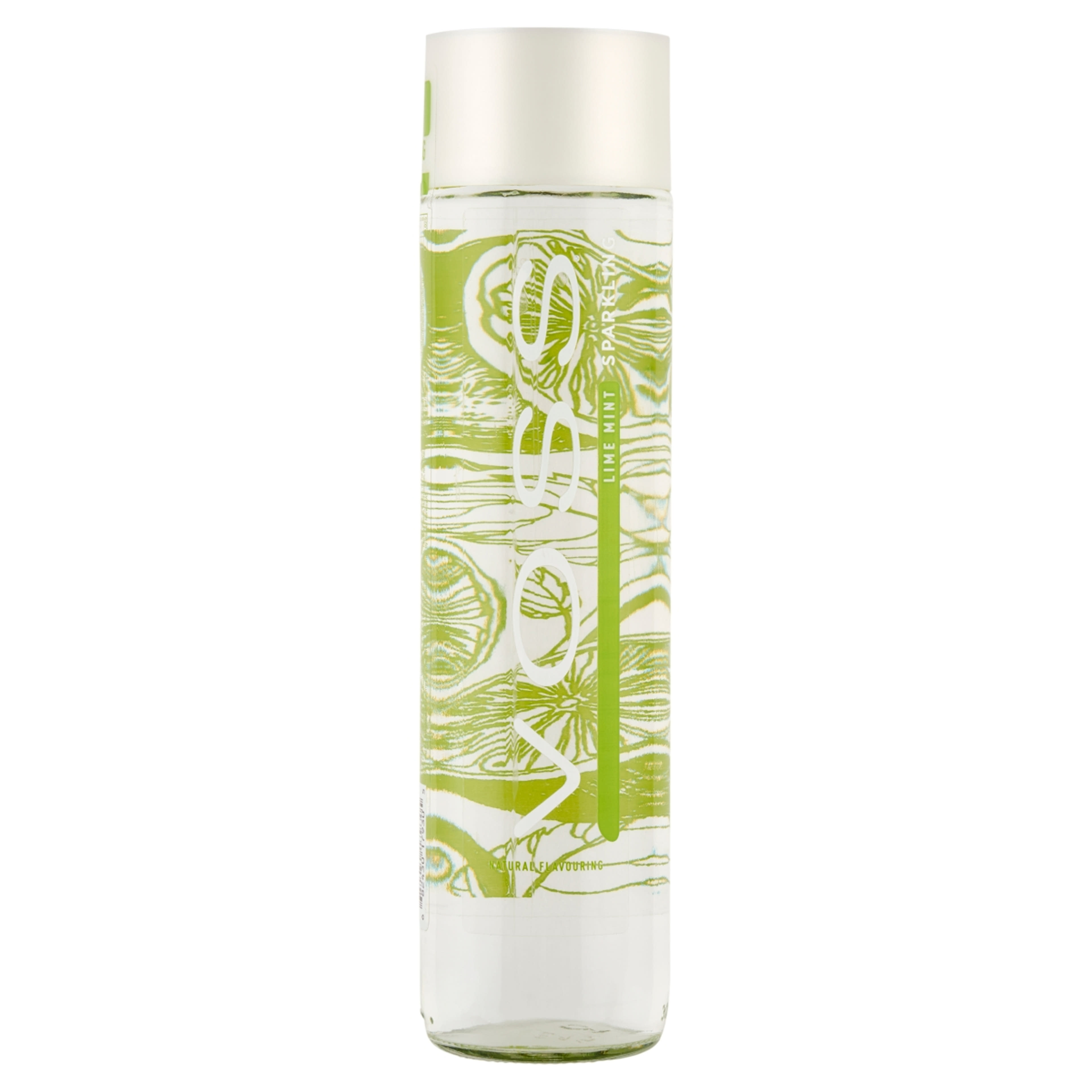Voss norvég természetes szénsavas ásványvíz üveg palackban lime- menta ízű - 375 ml-1