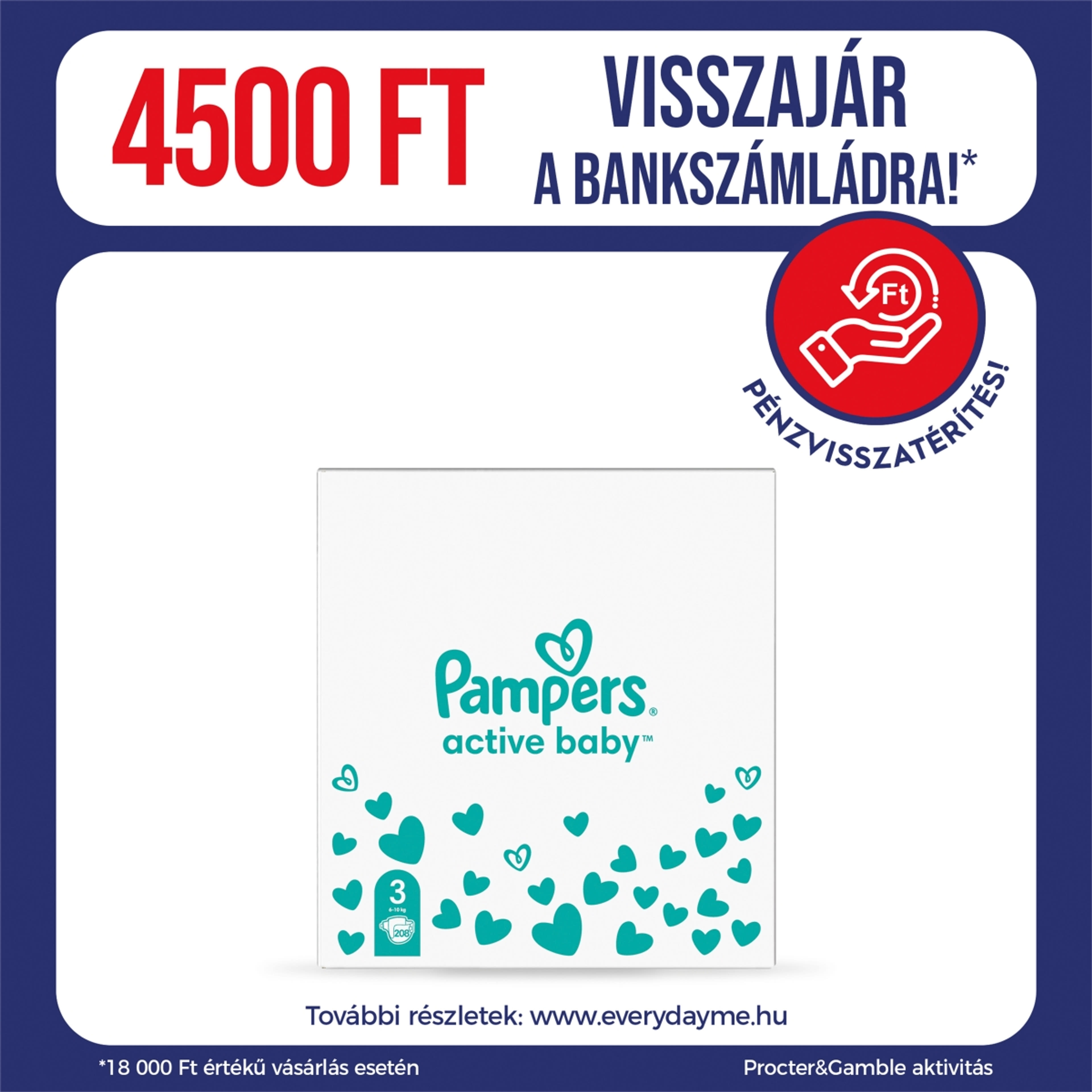 Pampers Active Baby pelenka monthly pack 3-as 6-10 kg - 208 db-1