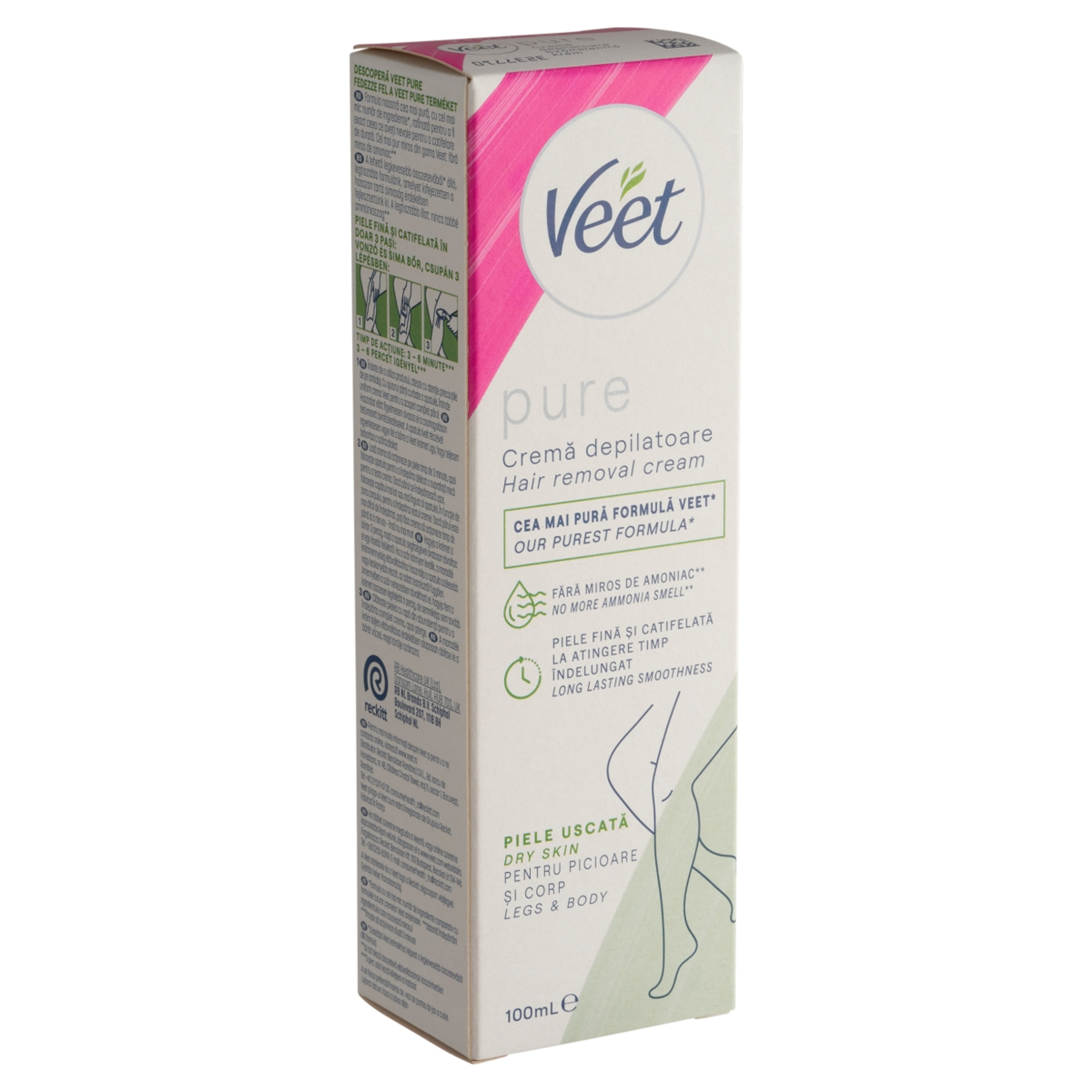 Veet Pure szőrtelenítő krém száraz bőrre - 100 ml-2