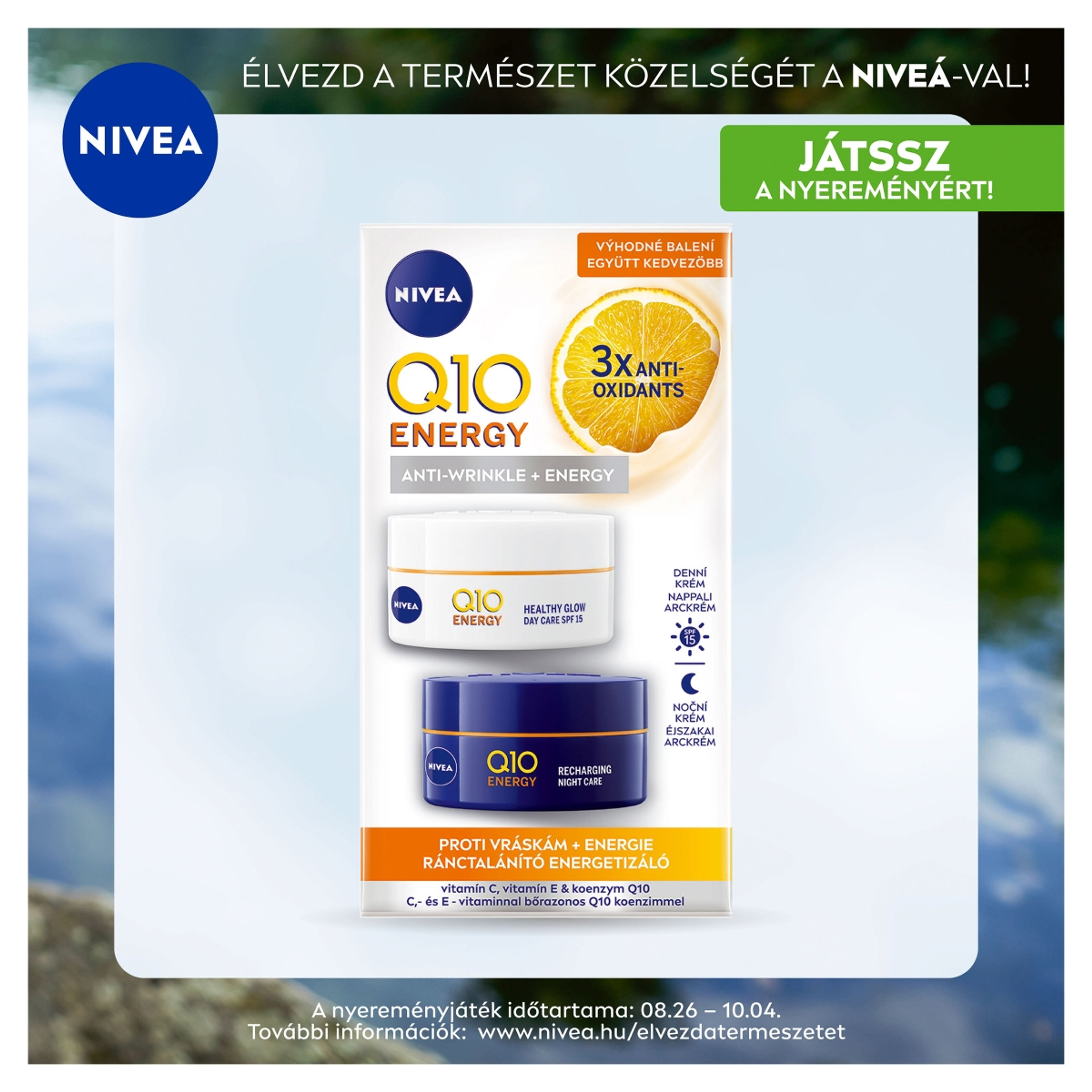 Nivea Q10 Nappali + Éjszakai ránctalanító krém duo 50 ml - 2 db