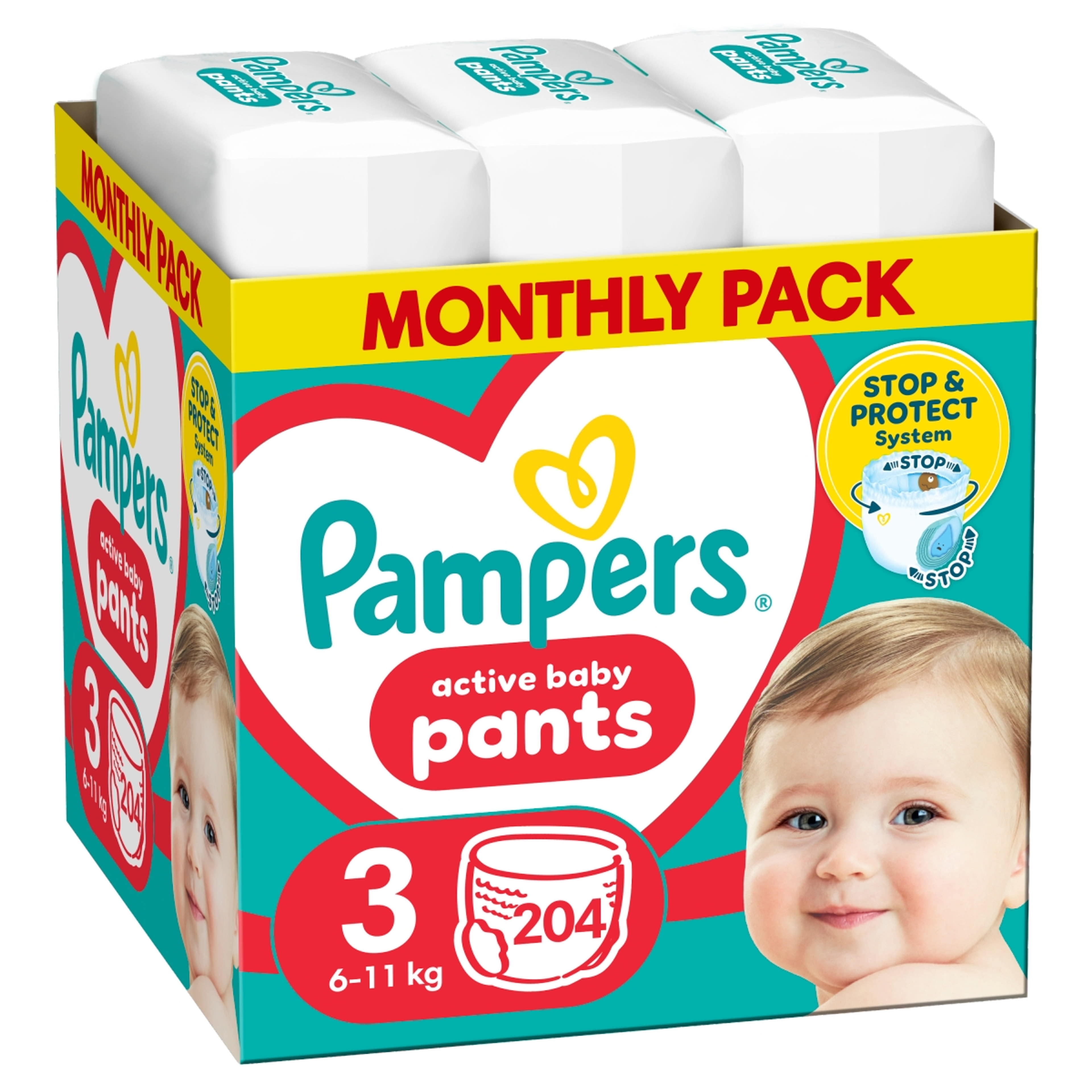 Pampers Pants bugyipelenka, 3-as méret 6kg - 11kg - 204 db-9
