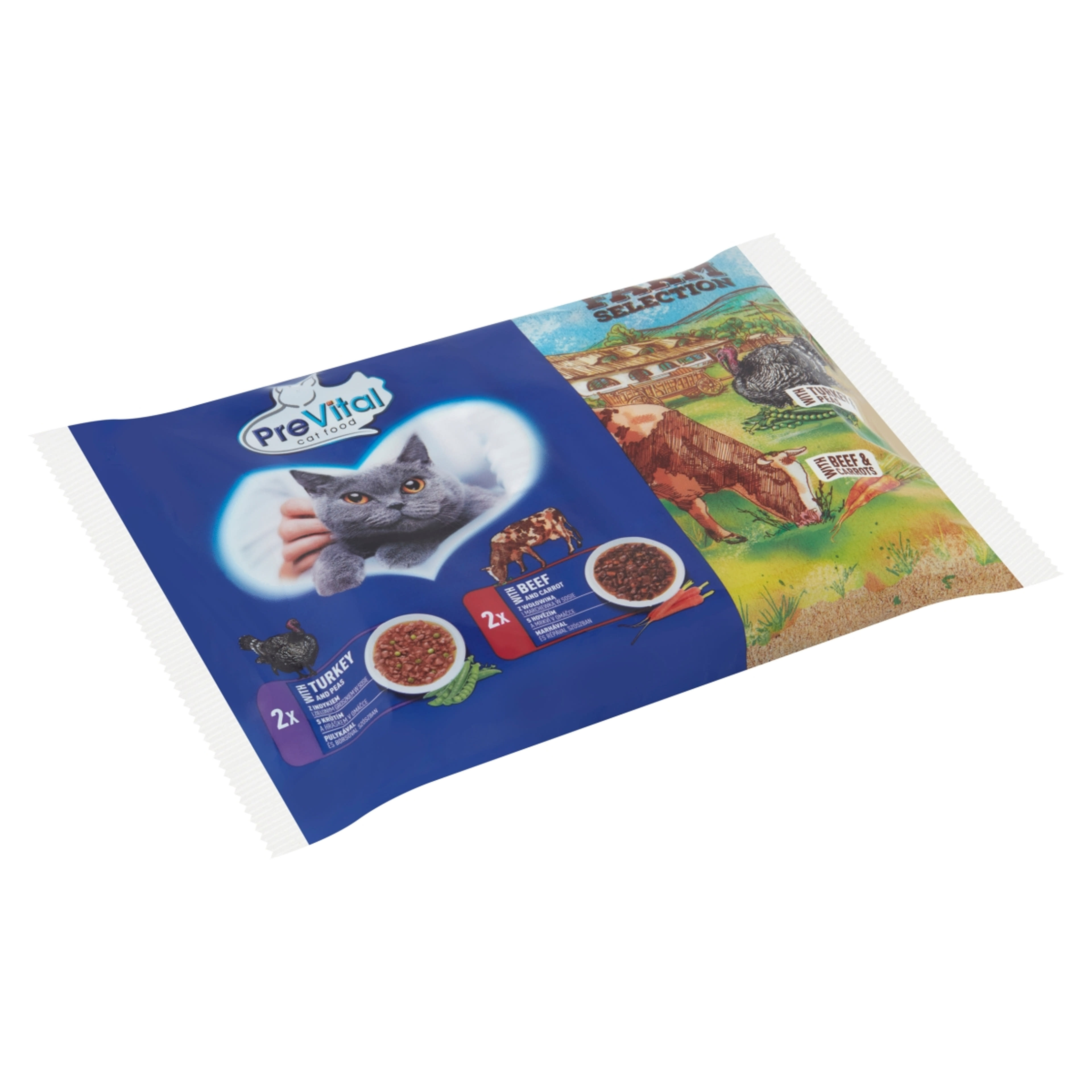 PreVital Farm Selection alutasak felnőtt macskák számára 4 x 85 g - 340 g-2