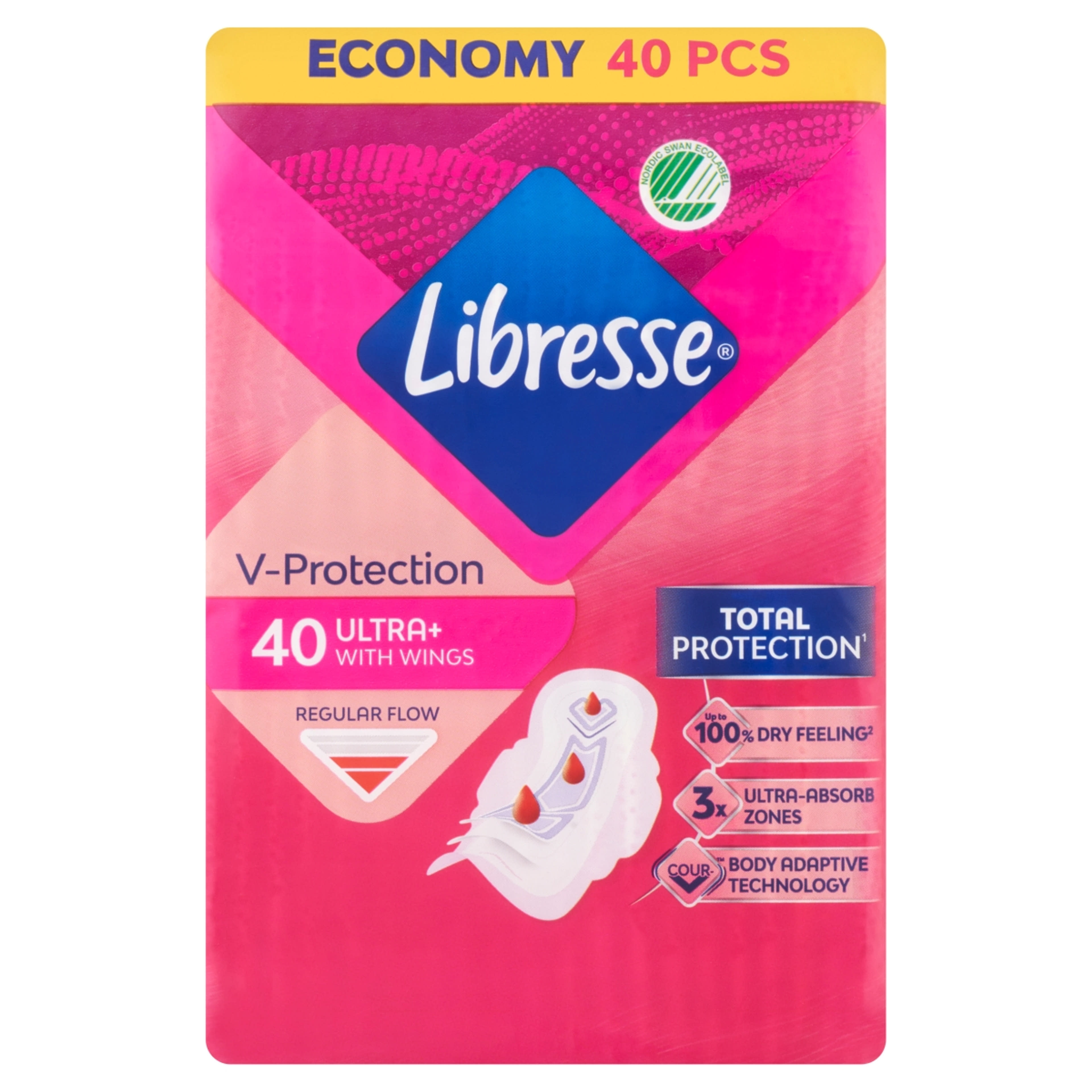 Libresse Ultra Thin Normal vékony szárnyas egészségügyi betét - 40 db-1