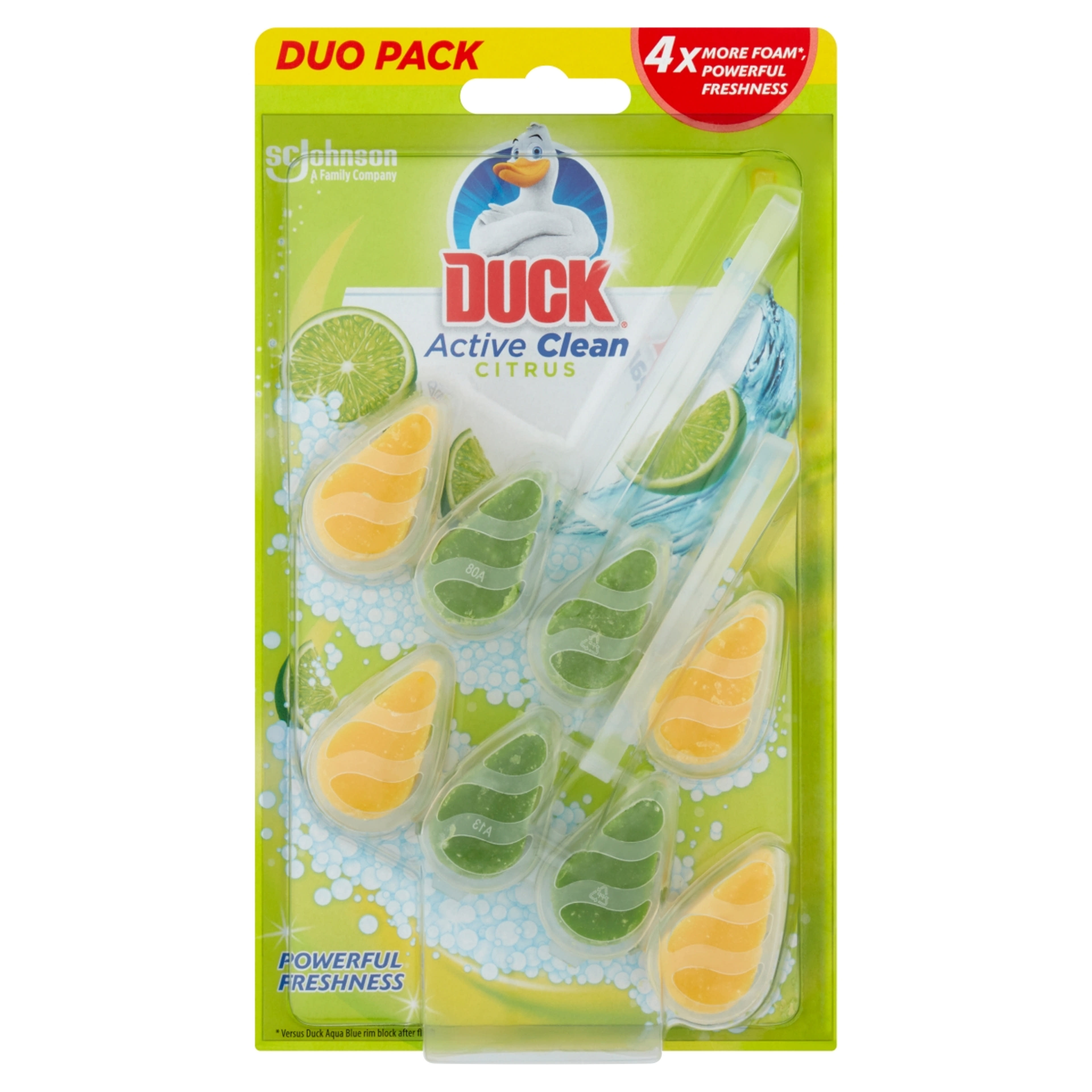 Duck active clean duo WC öblitő rúd citrus - 77,2 g