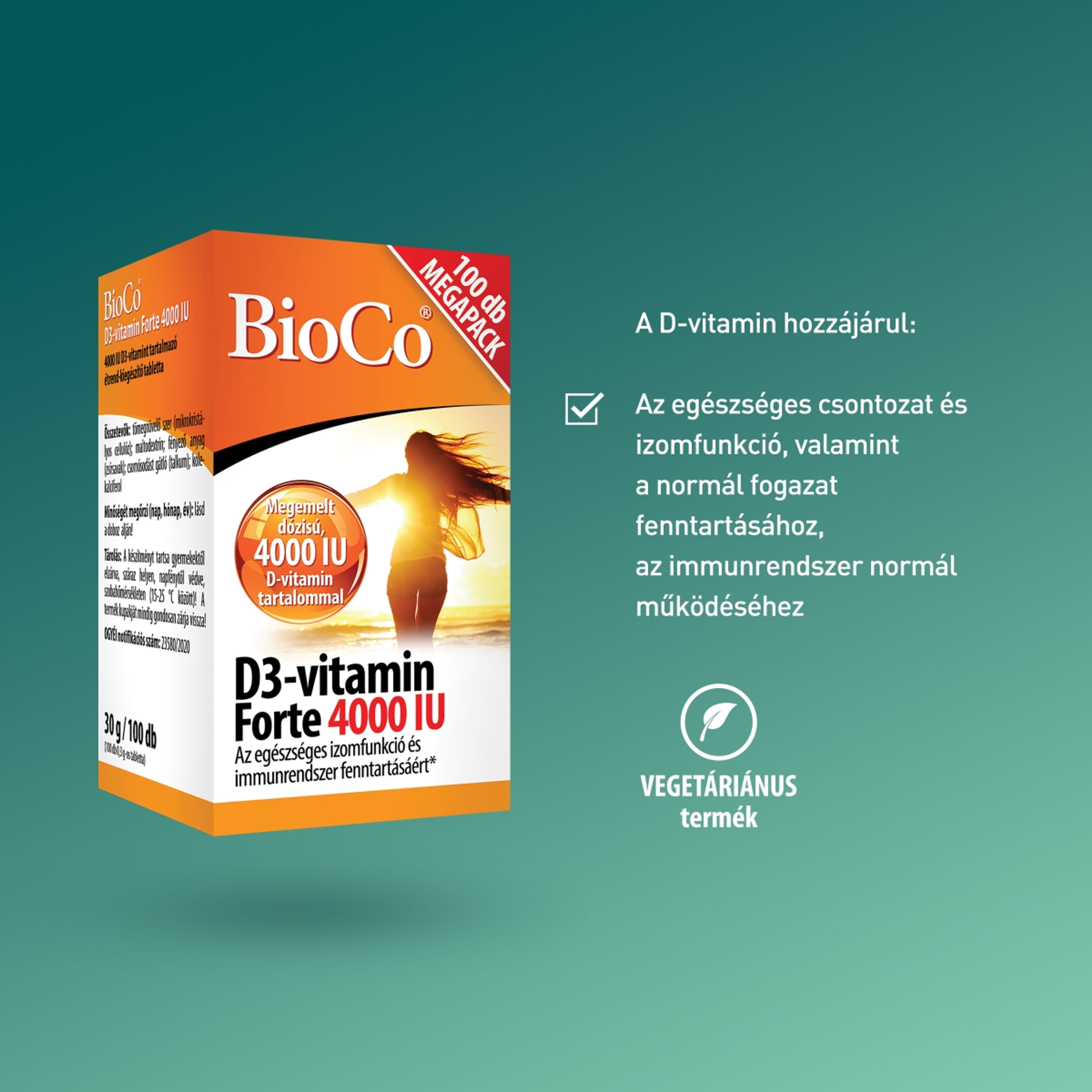 Bioco D3-vitamin Forte 4000 IU étrendkiegészítő - 100 db-4