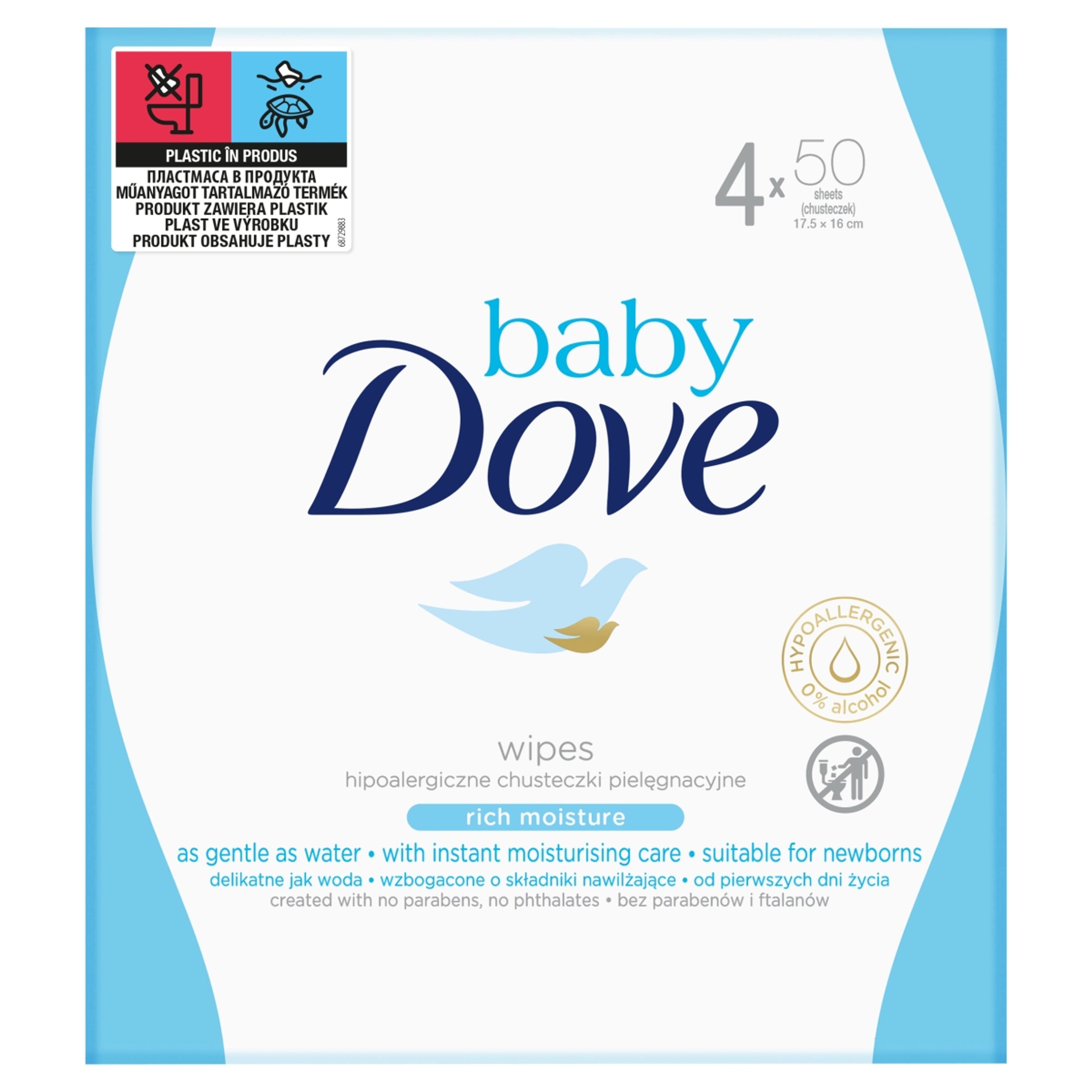Dove Baby törlőkendő (4*50) - 1 db-1