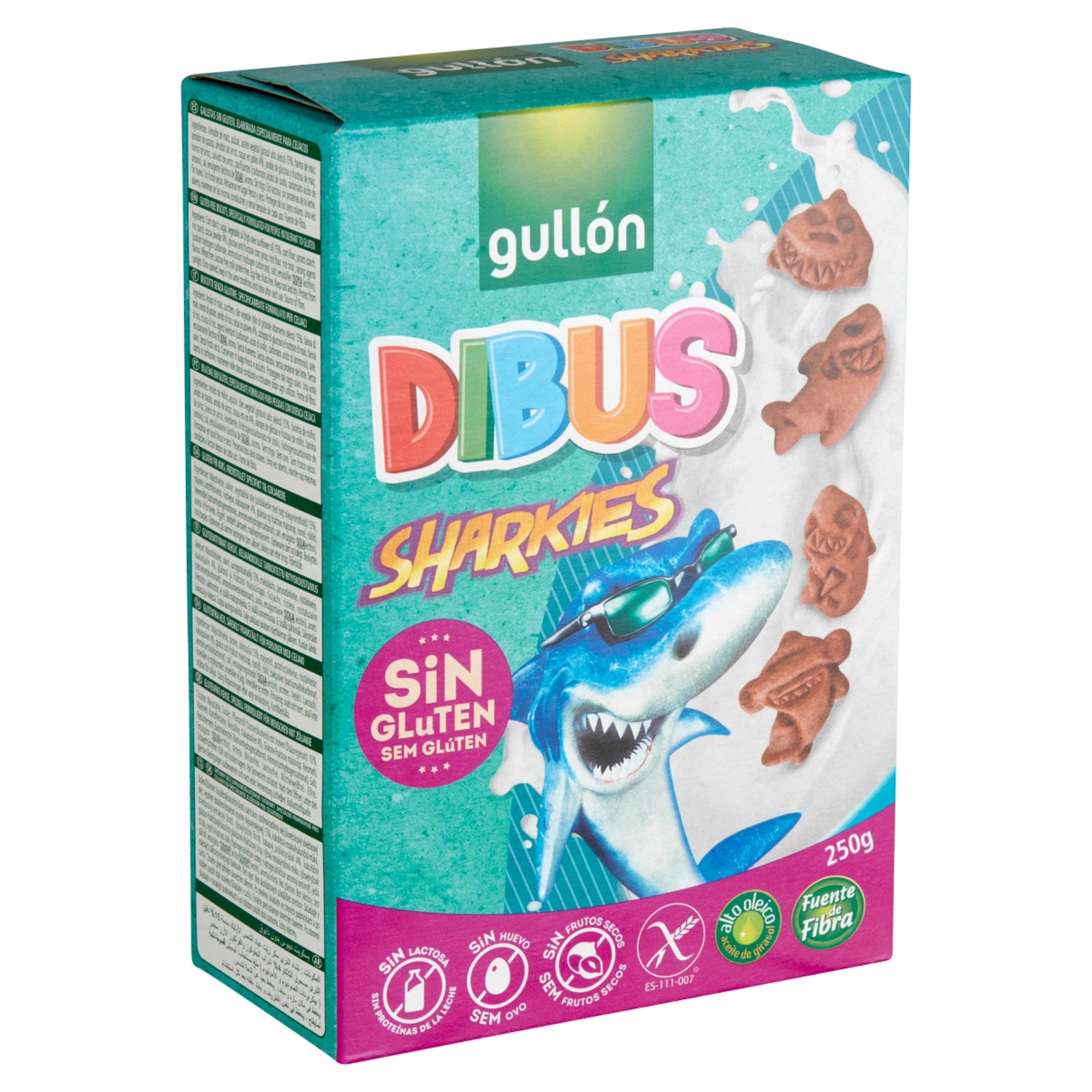Gullón Dibus Sharkies gluténmentes reggeliző keksz - 250 g-2