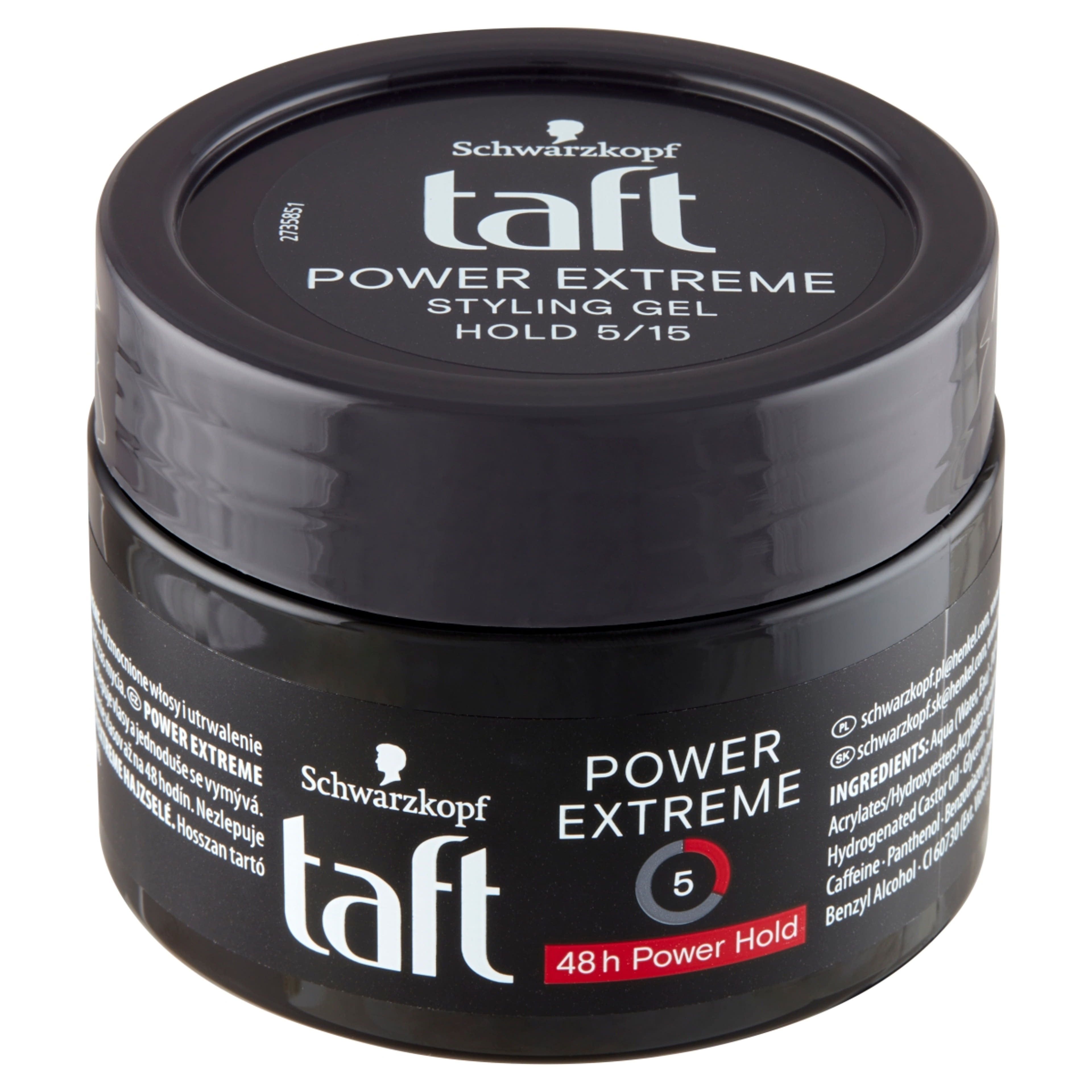 Taft Power Extrém Radikális Tartás hajzselé - 250 ml-2
