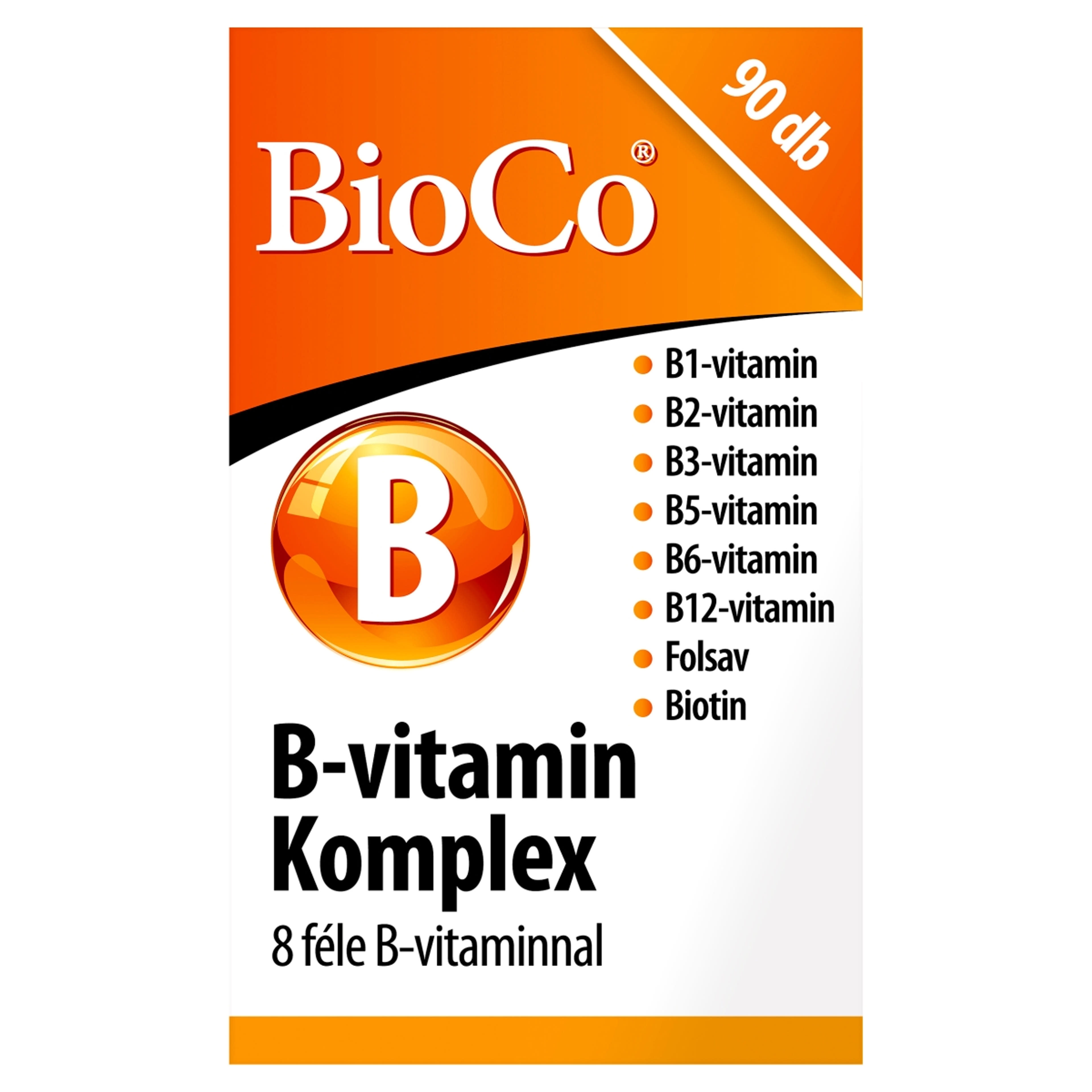 Bioco B-vitamin komplex étrendkiegészítő tabletta - 90 db