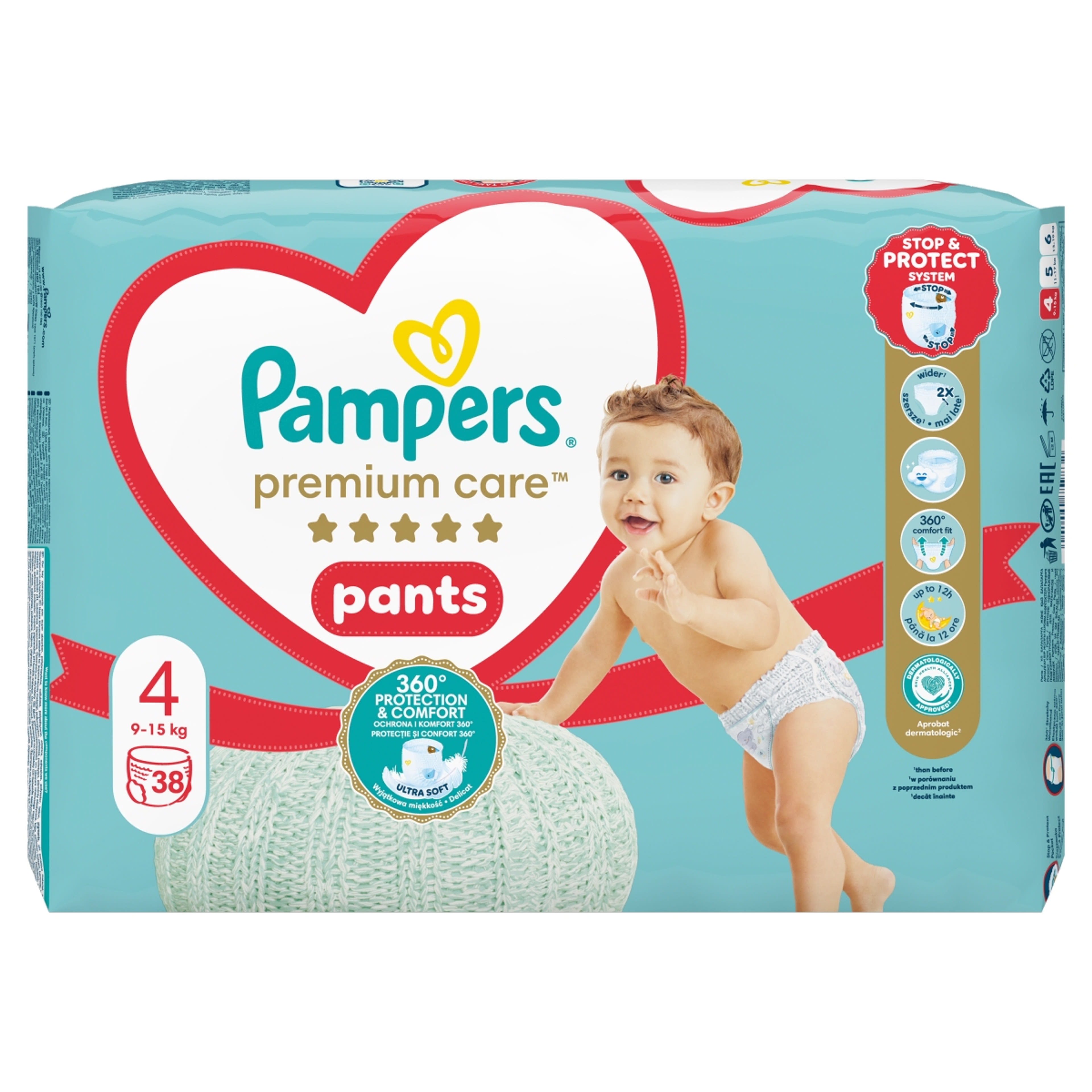 Pampers Premium Care Pants 4-es 9-15kg - 38 db