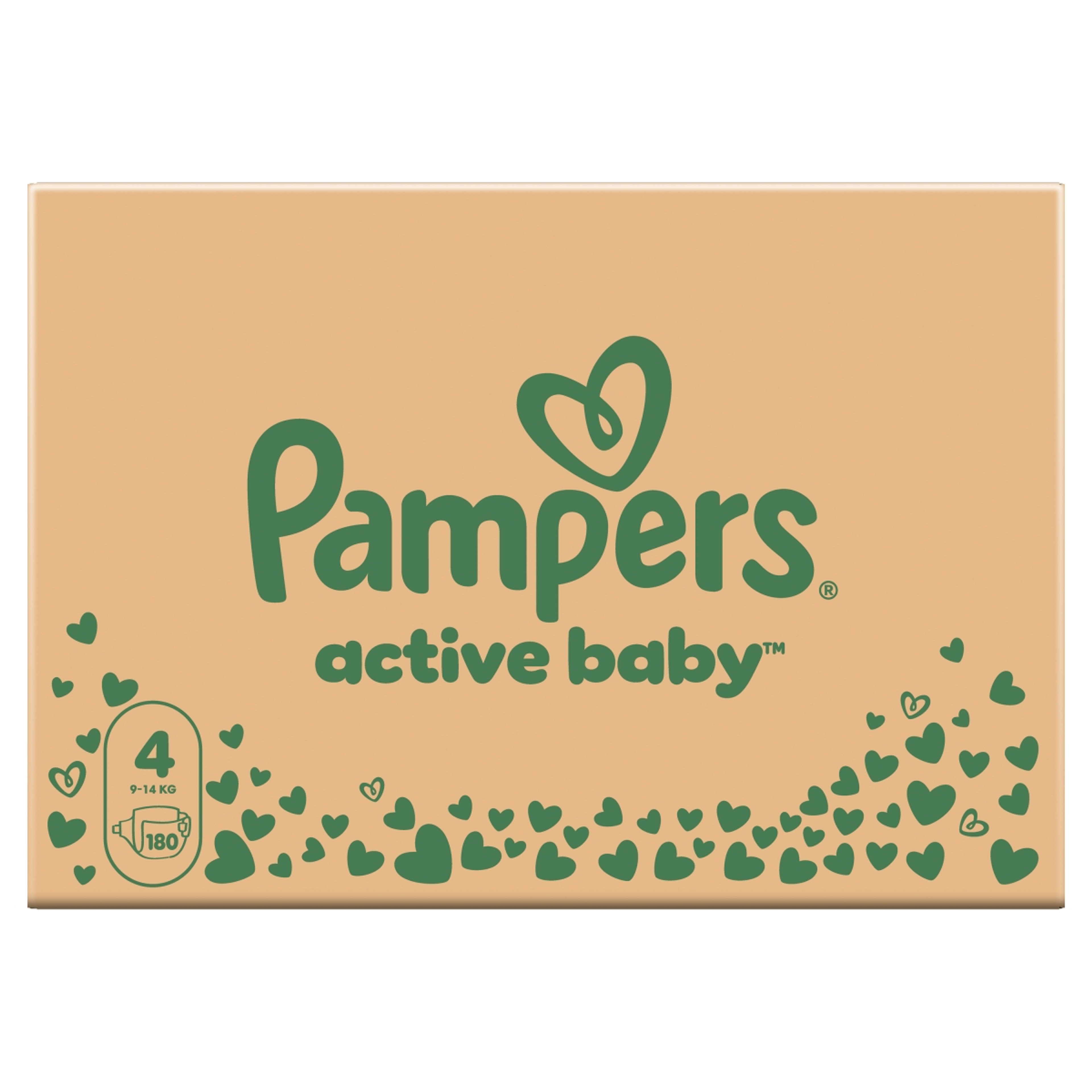 Pampers Active Baby monthly pack 4-es 9-14 kg - 180 db