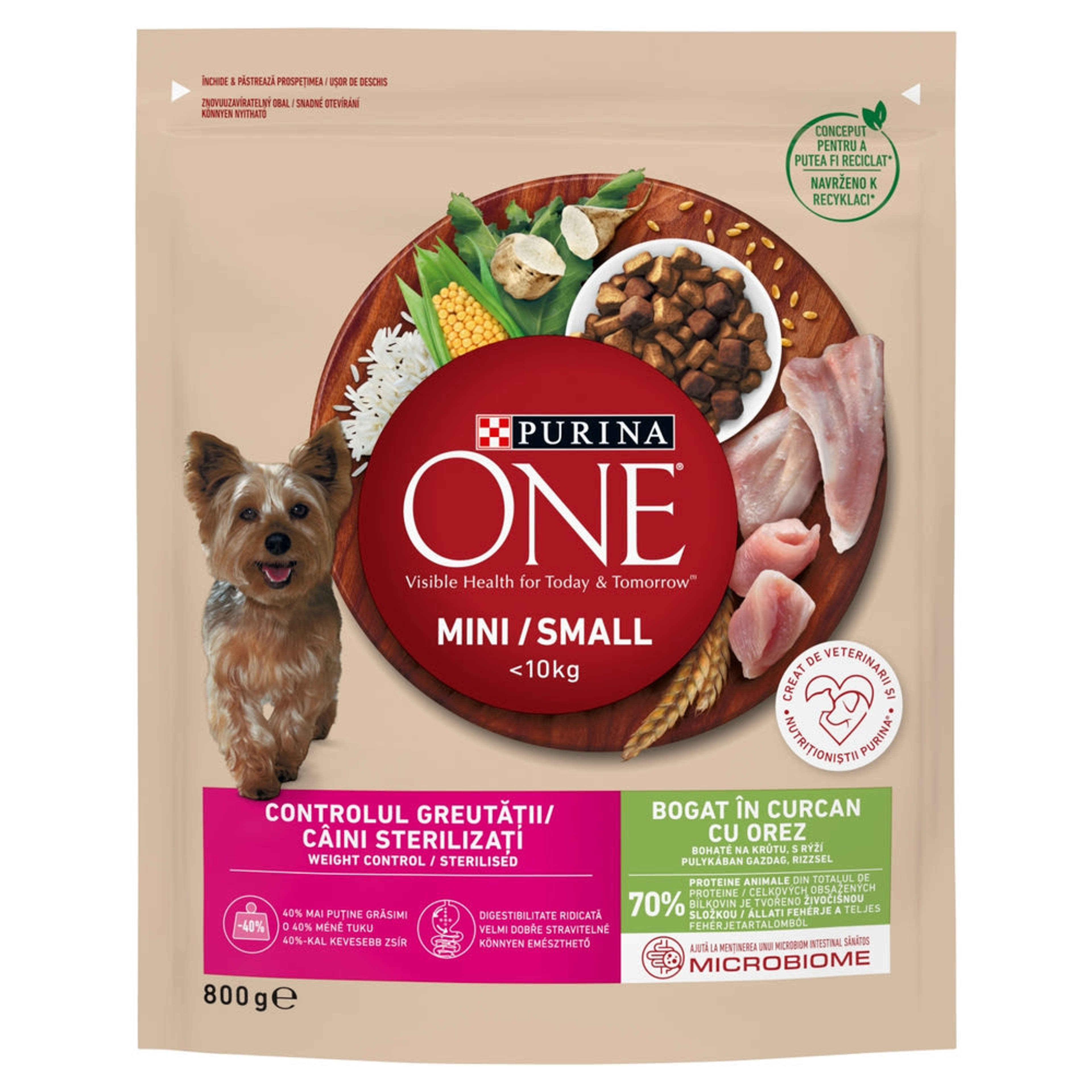 Purina One szárazeledel kutyáknak pulykával - 800 g