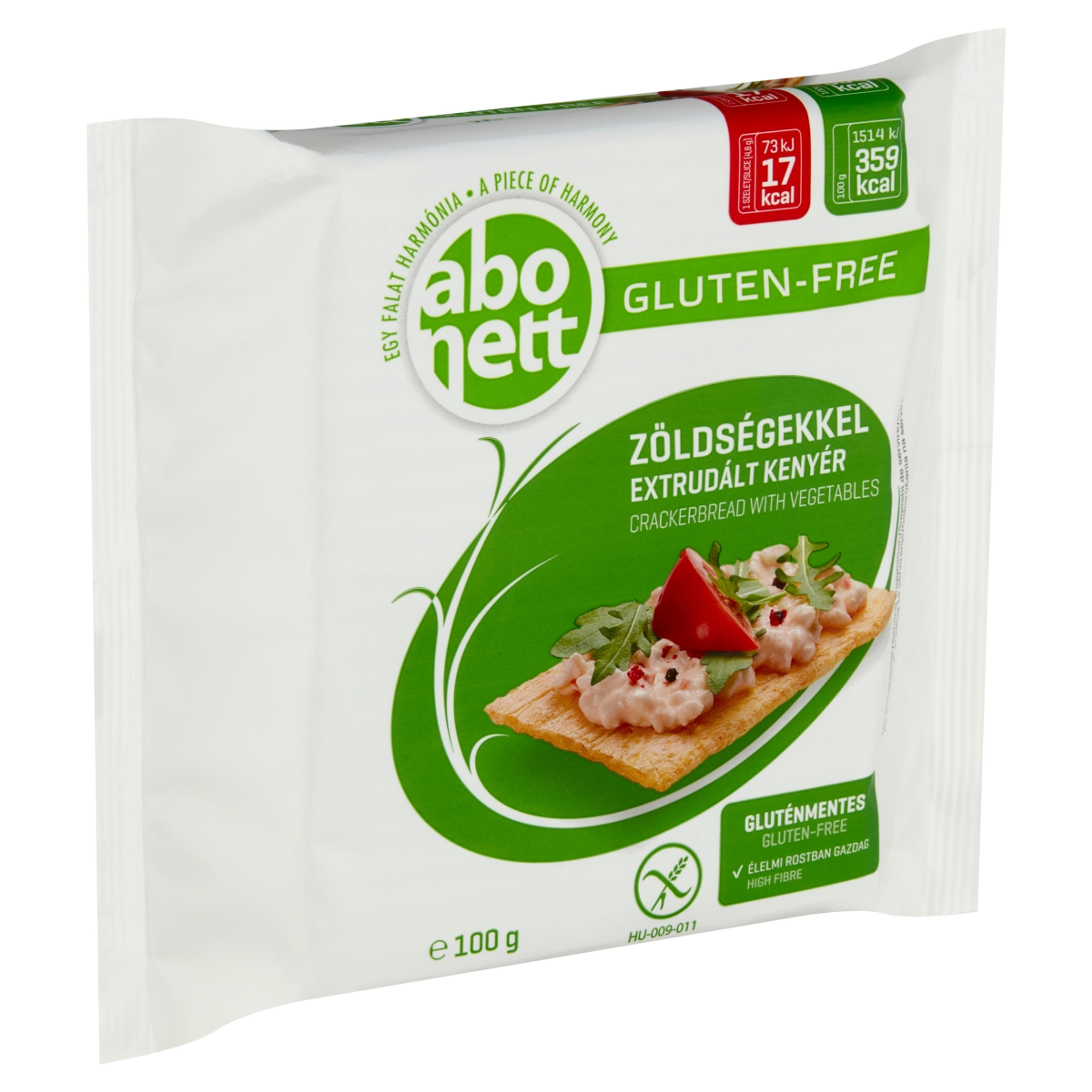 Abonett extrudált kenyér zöldségekkel gluténmentes - 100 g-2