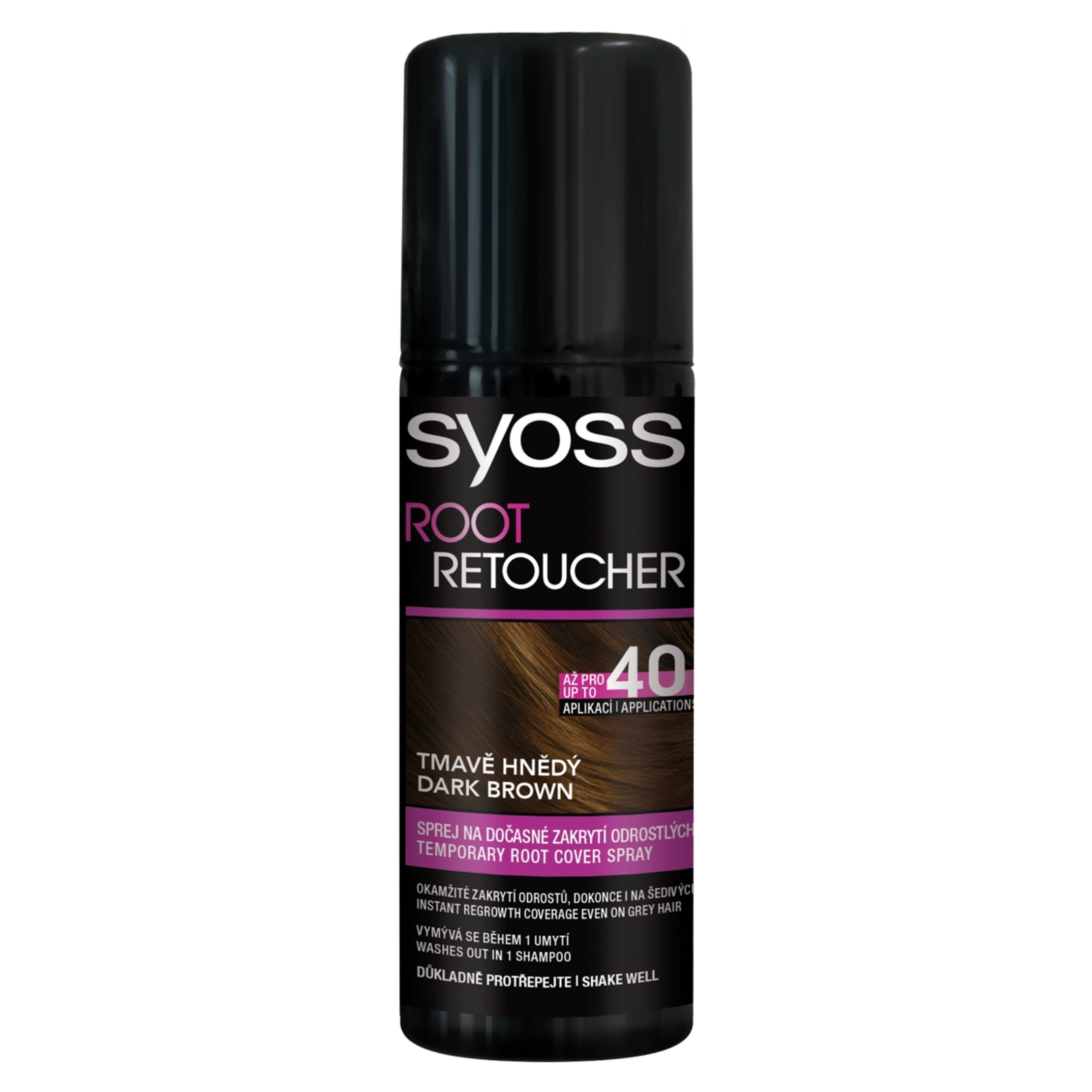 Syoss Root Retoucher Lenövést Elfedő hajszínező spray sötétbarna - 120 ml-1
