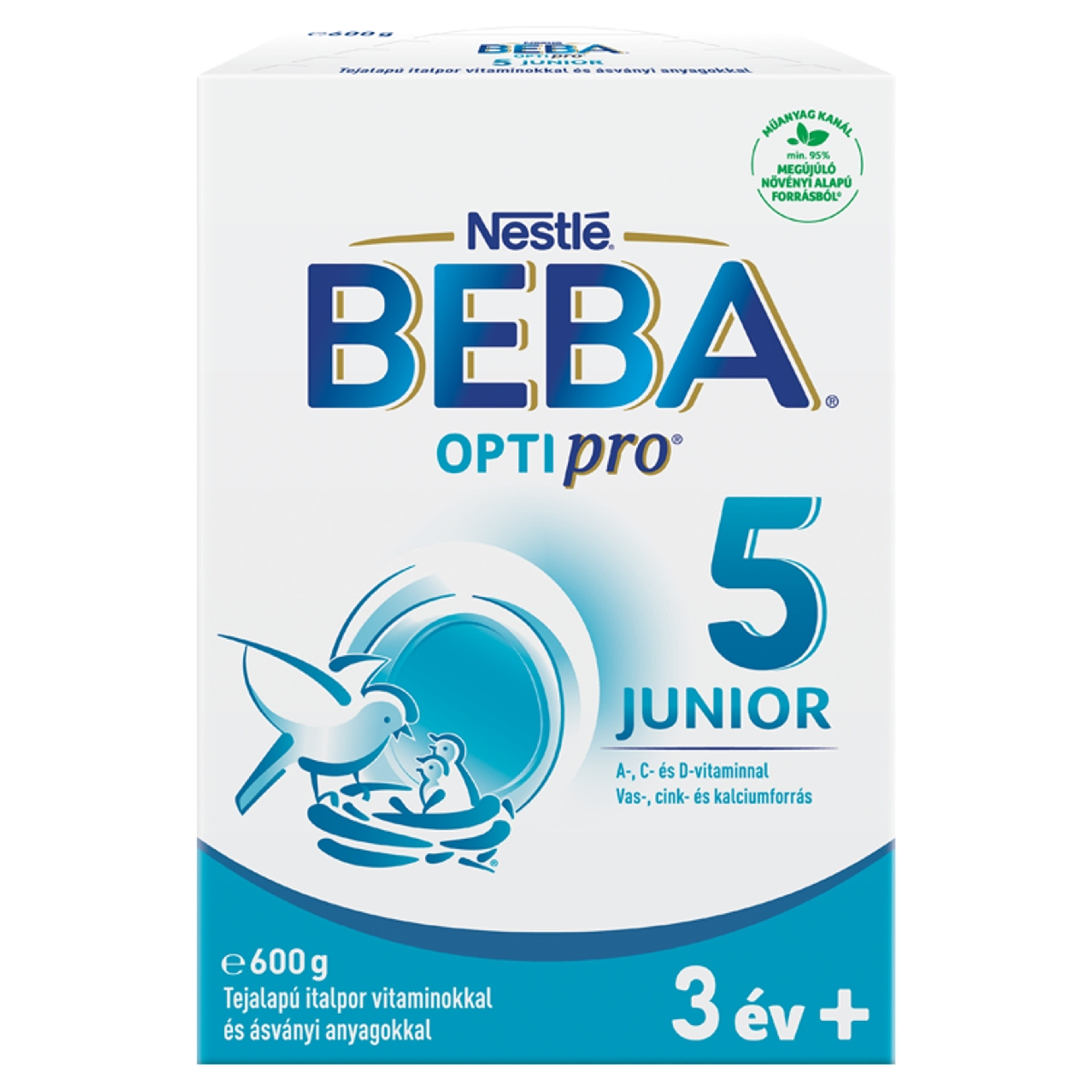 Beba Optipro 5 Junior tejalapú italpor vitaminokkal és ásványi anyagokkal 36 hónapos kortól - 600 g