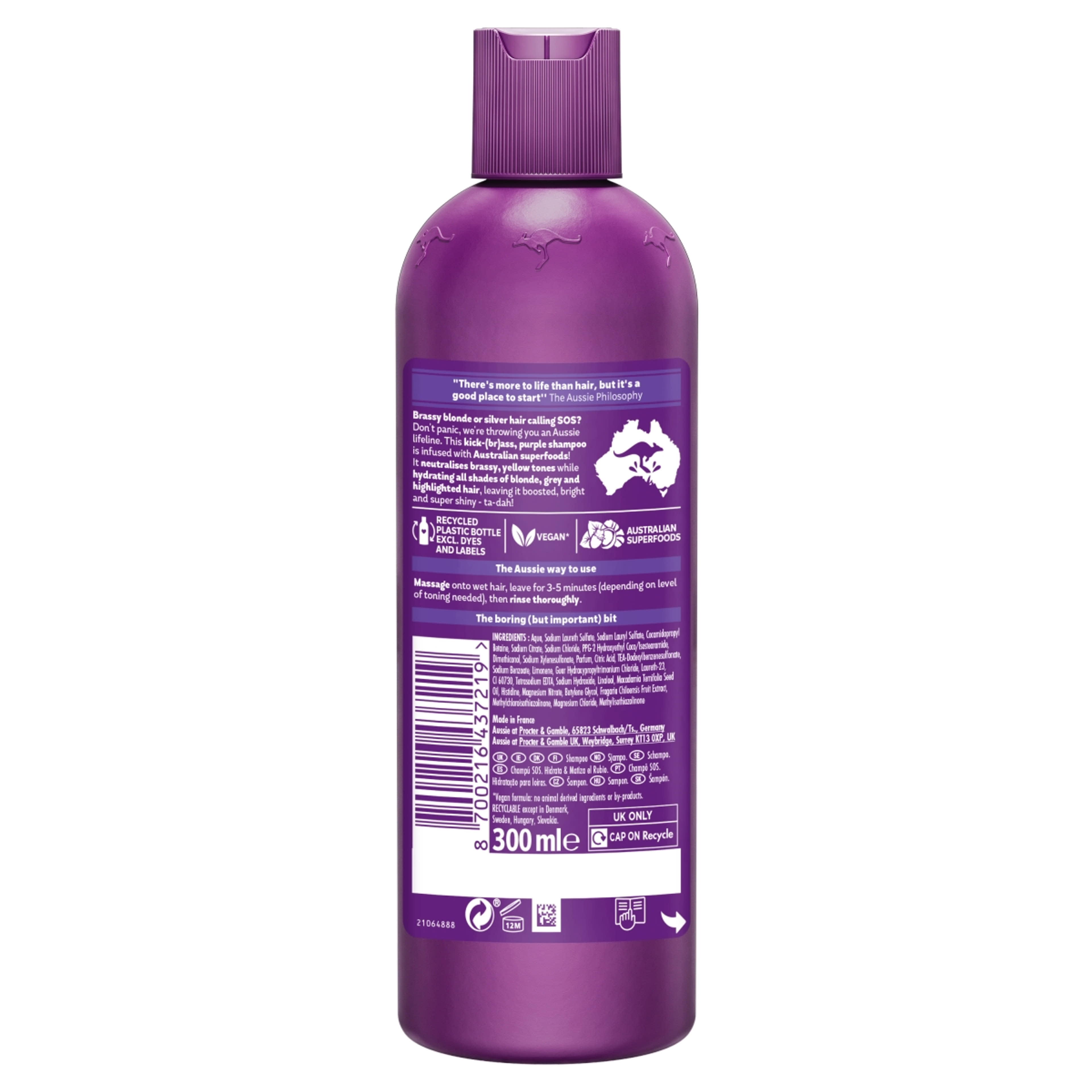Aussie SOS Blonde & Hydrate hamvasító sampon - 300 ml-2